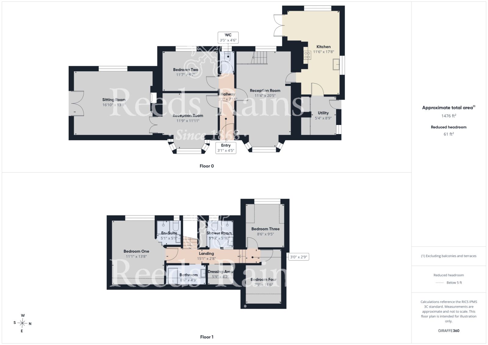 Floorplan of 4 bedroom Detached Bungalow for sale, High Street, Moorsholm, North Yorkshire, TS12
