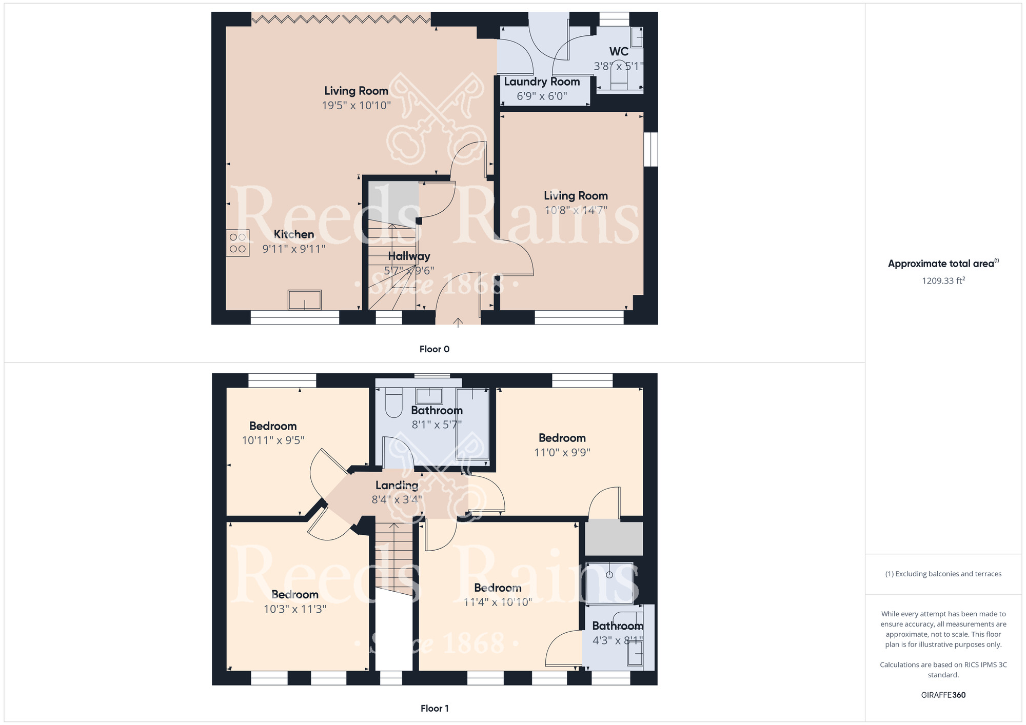 Floorplan of 4 bedroom Detached House for sale, Little Acre, Guisborough, North Yorkshire, TS14