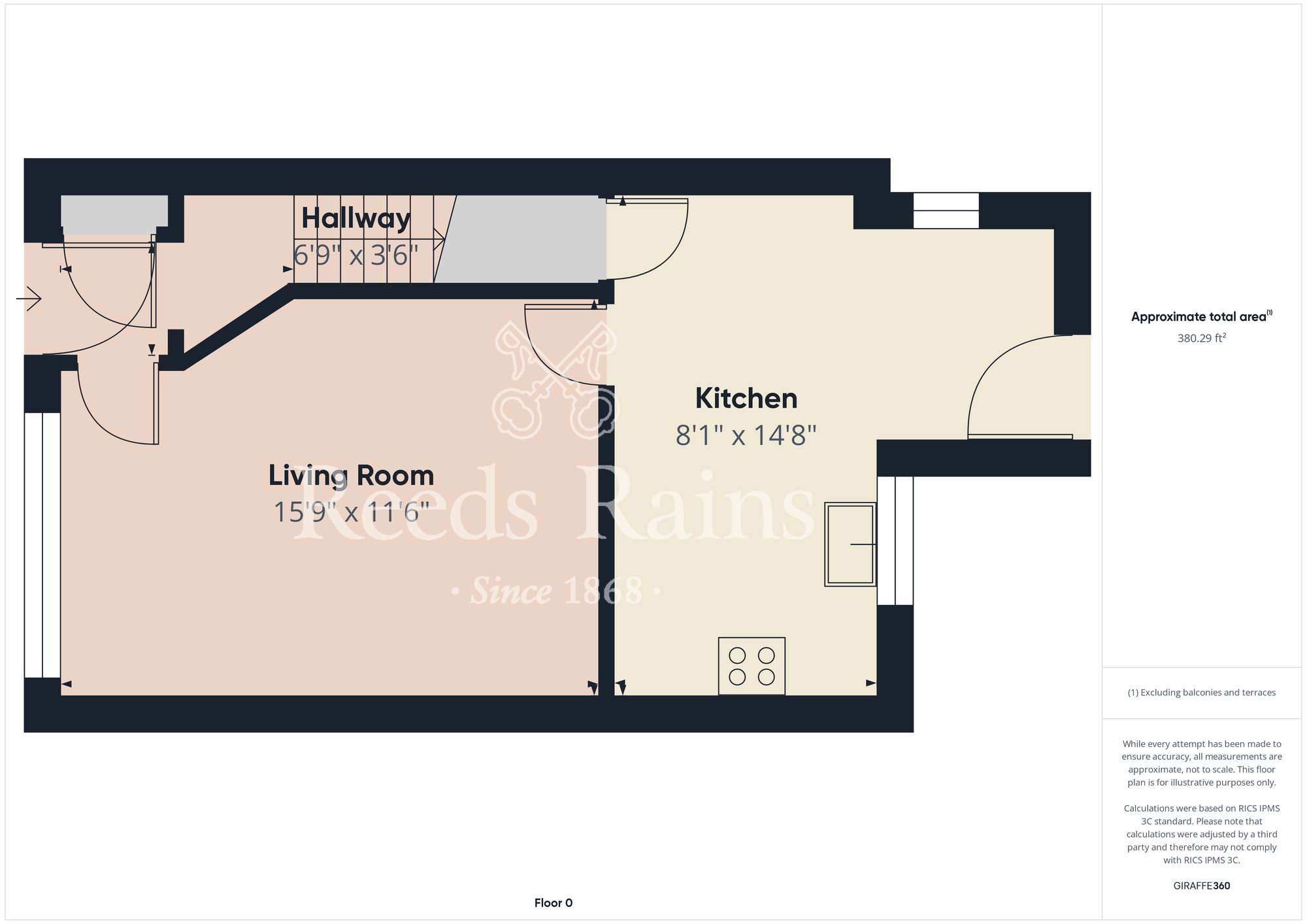 Floorplan of 3 bedroom Semi Detached House for sale, Blankney Close, Guisborough, North Yorkshire, TS14