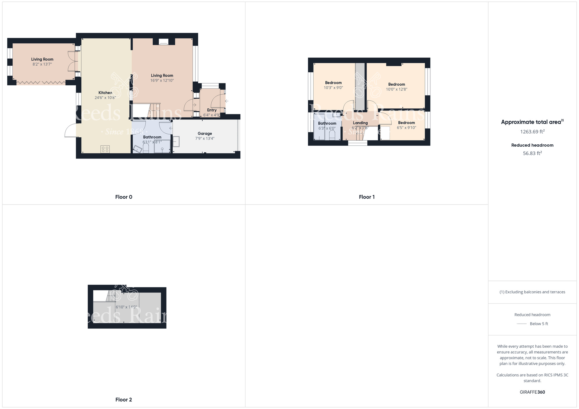 Floorplan of 3 bedroom Semi Detached House for sale, Fernie Road, Guisborough, North Yorkshire, TS14