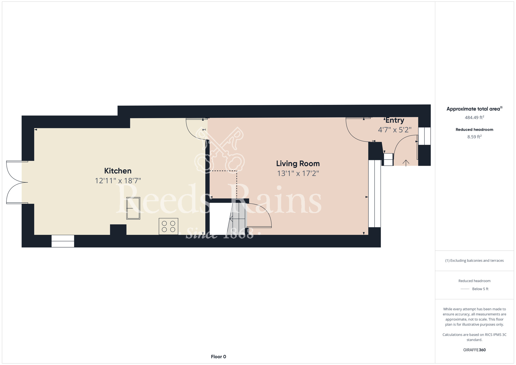 Floorplan of 3 bedroom Semi Detached House for sale, Enfield Chase, Guisborough, North Yorkshire, TS14