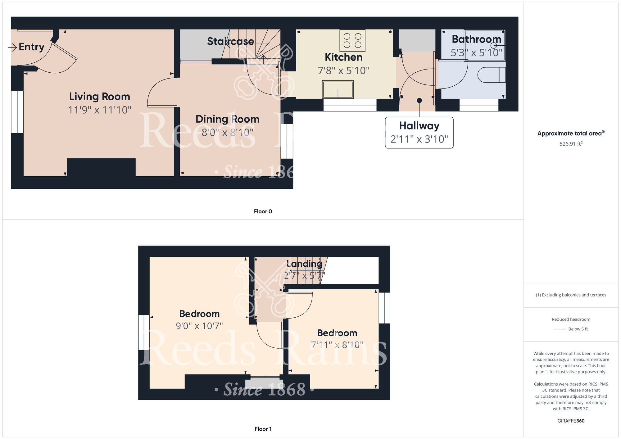 Floorplan of 2 bedroom Mid Terrace House for sale, New Road, Guisborough, North Yorkshire, TS14