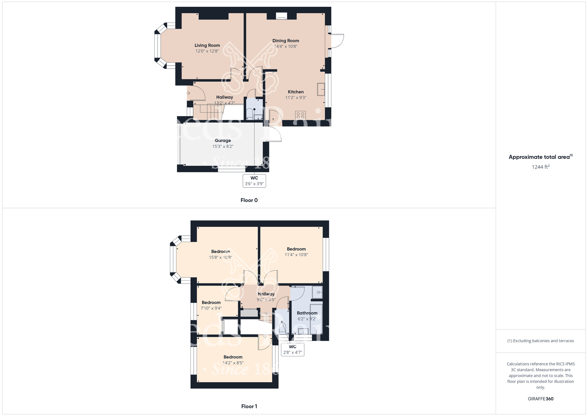 Floorplan of 4 bedroom Semi Detached House for sale, Severn Drive, Guisborough, North Yorkshire, TS14