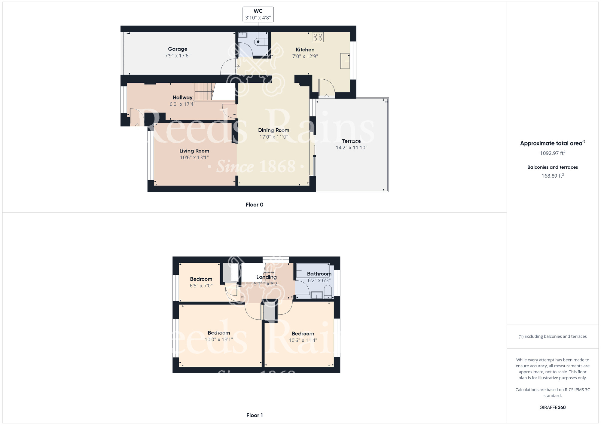 Floorplan of 3 bedroom Semi Detached House for sale, Enfield Chase, Guisborough, North Yorkshire, TS14