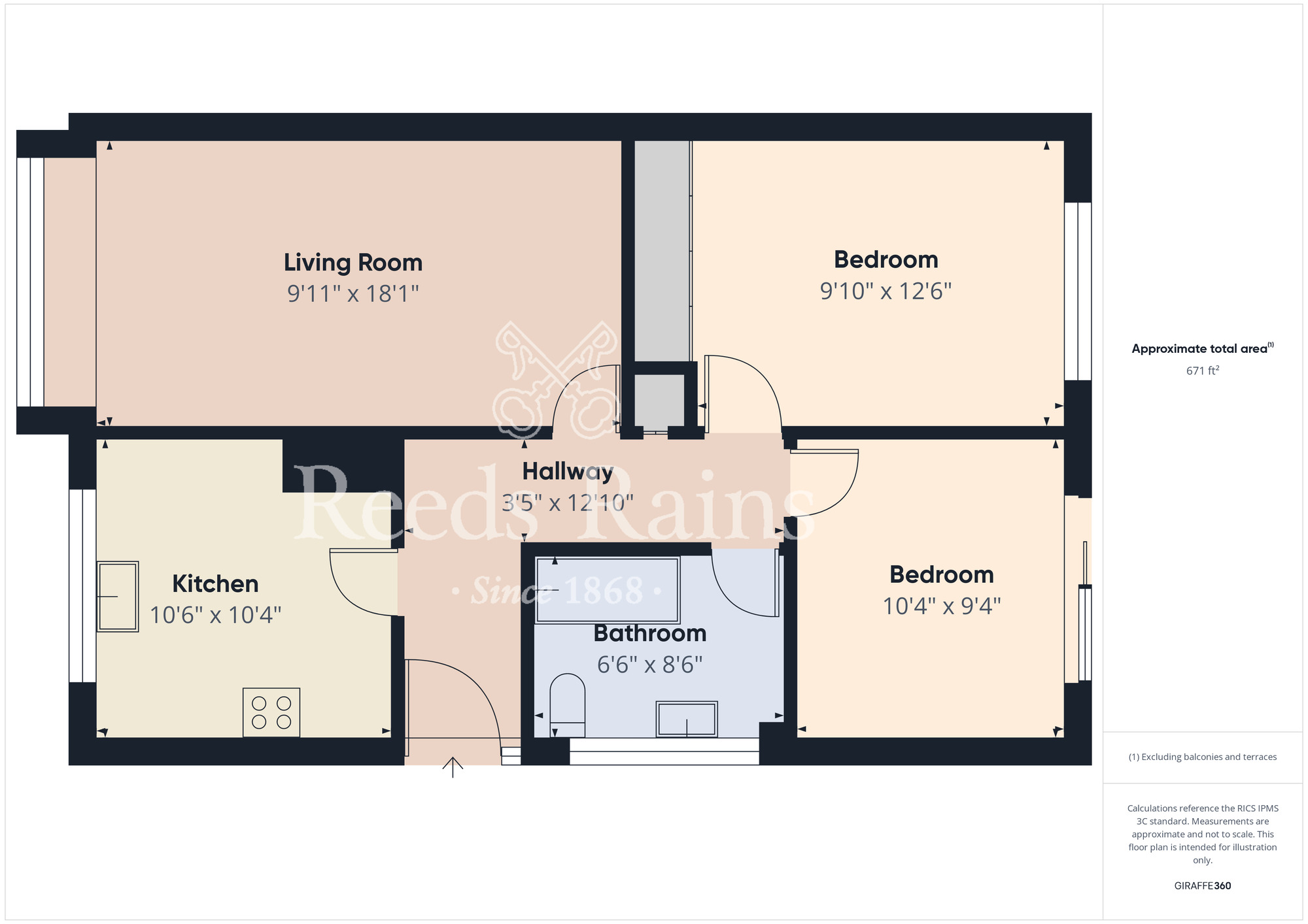 Floorplan of 2 bedroom Detached Bungalow for sale, Askew Dale, Guisborough, North Yorkshire, TS14