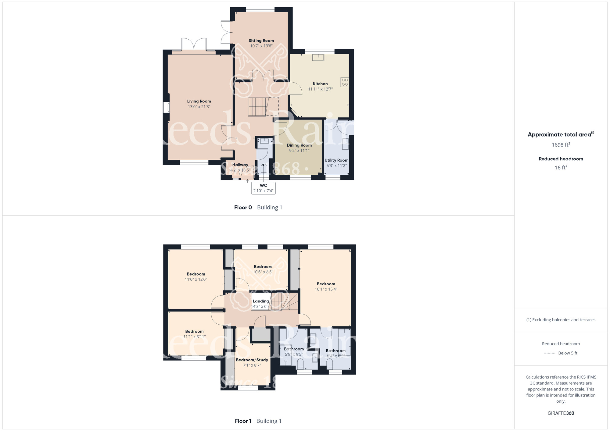 Floorplan of 5 bedroom Detached House for sale, Whinchat Tail, Guisborough, North Yorkshire, TS14