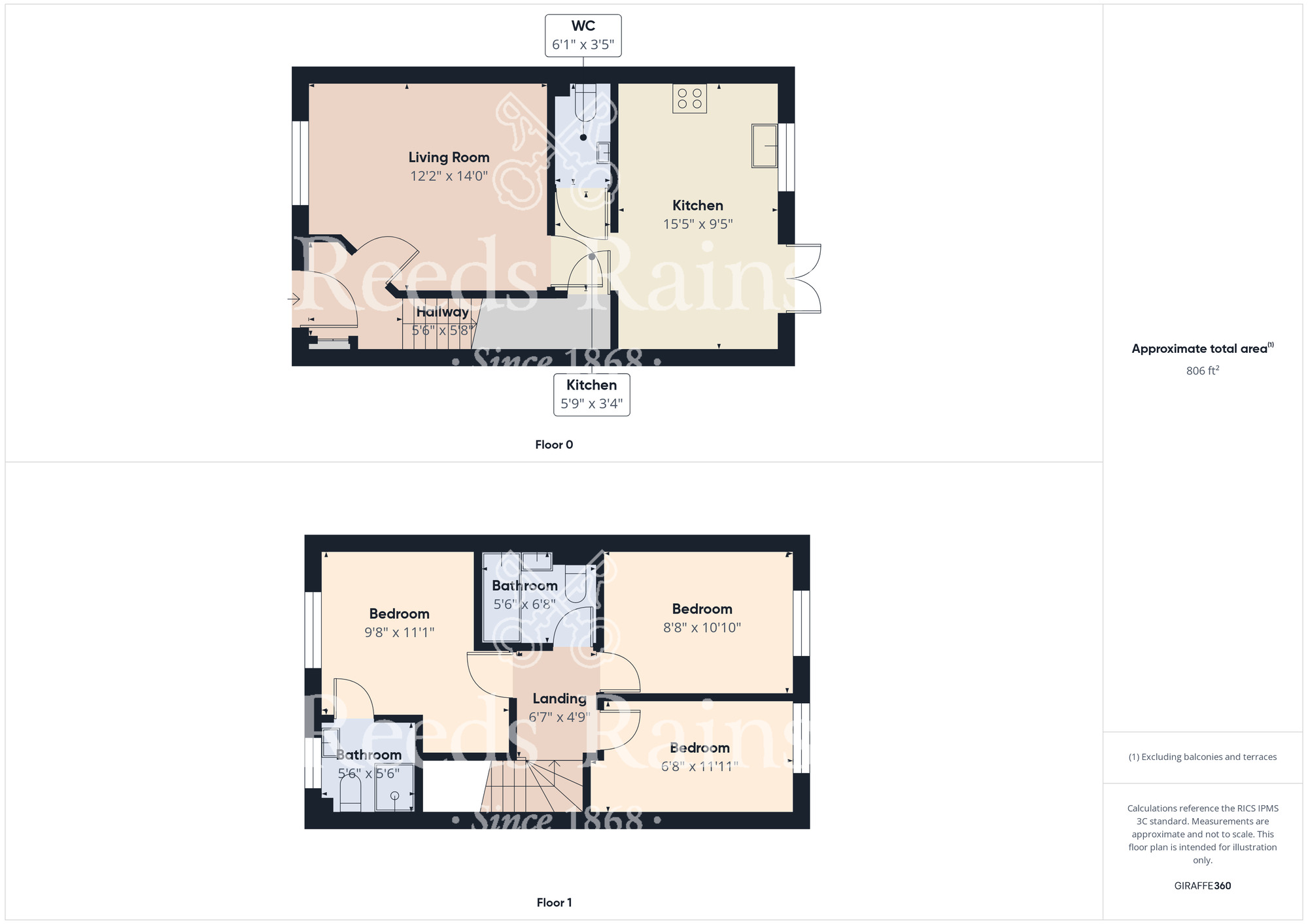 Floorplan of 3 bedroom Semi Detached House for sale, Brambling Drive, Guisborough, North Yorkshire, TS14