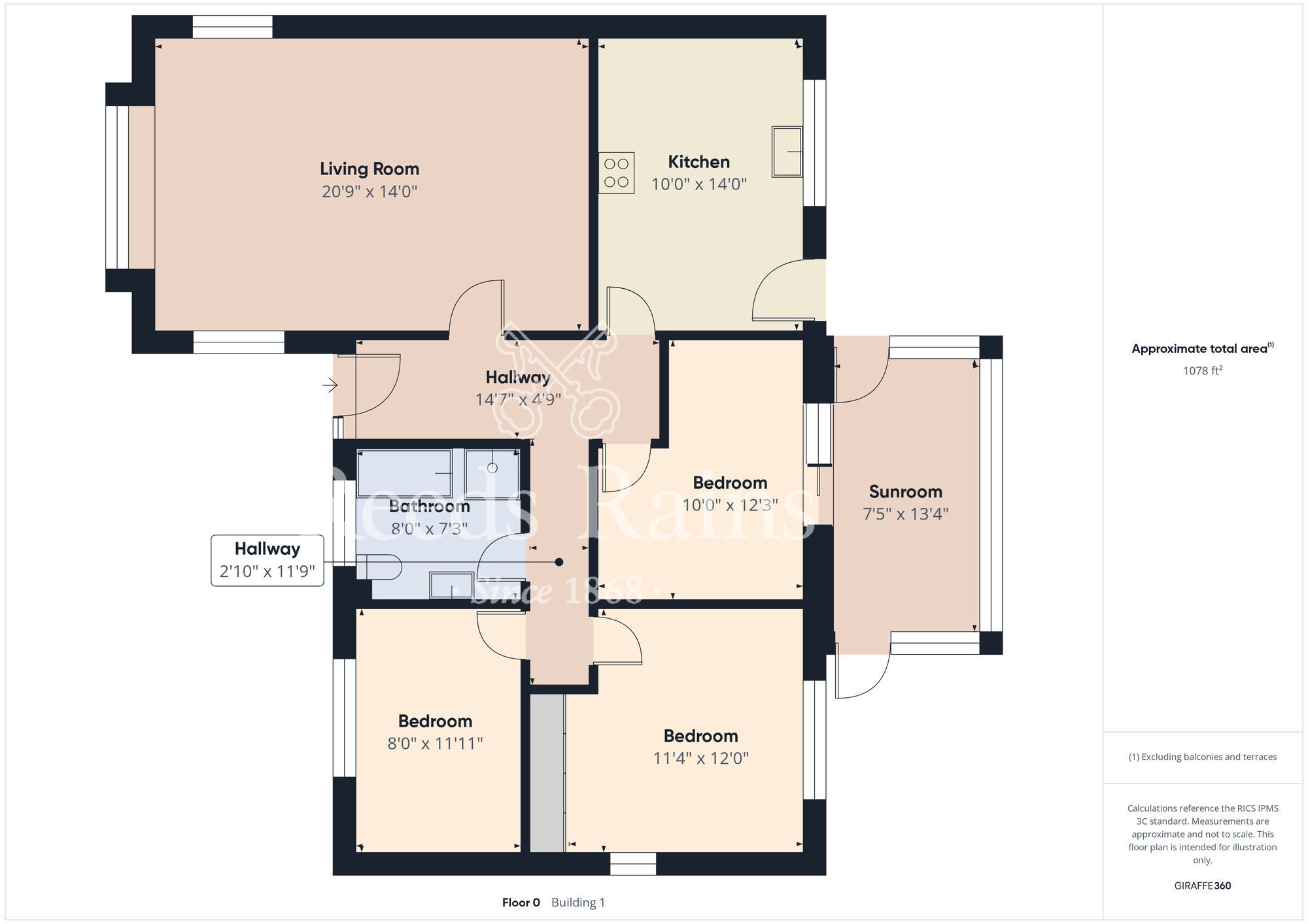 Floorplan of 3 bedroom Detached Bungalow for sale, Moorlands Park, Castleton, North Yorkshire, YO21