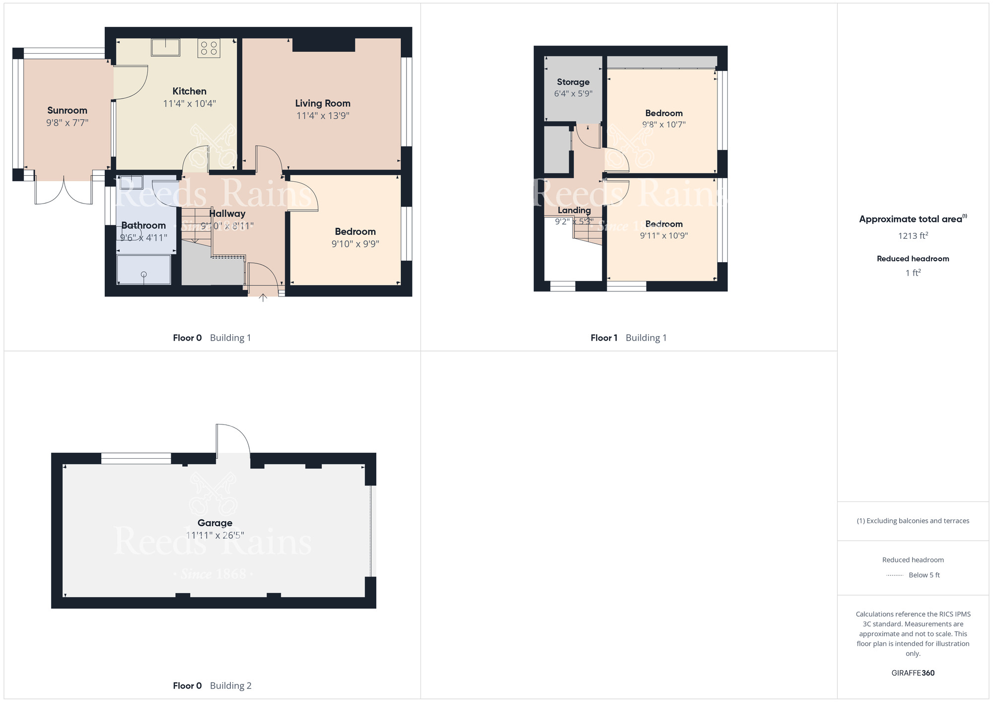 Floorplan of 3 bedroom Semi Detached Bungalow for sale, Charlton's Garth, Guisborough, North Yorkshire, TS14