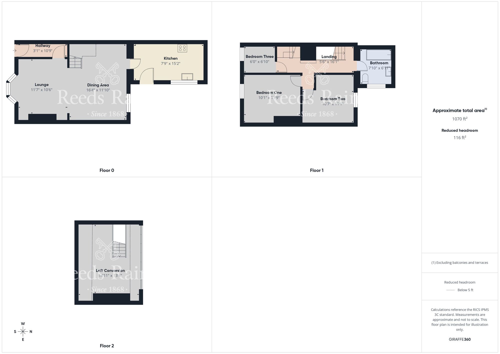 Floorplan of 3 bedroom Mid Terrace House for sale, Cliff Crescent, Loftus, North Yorkshire, TS13