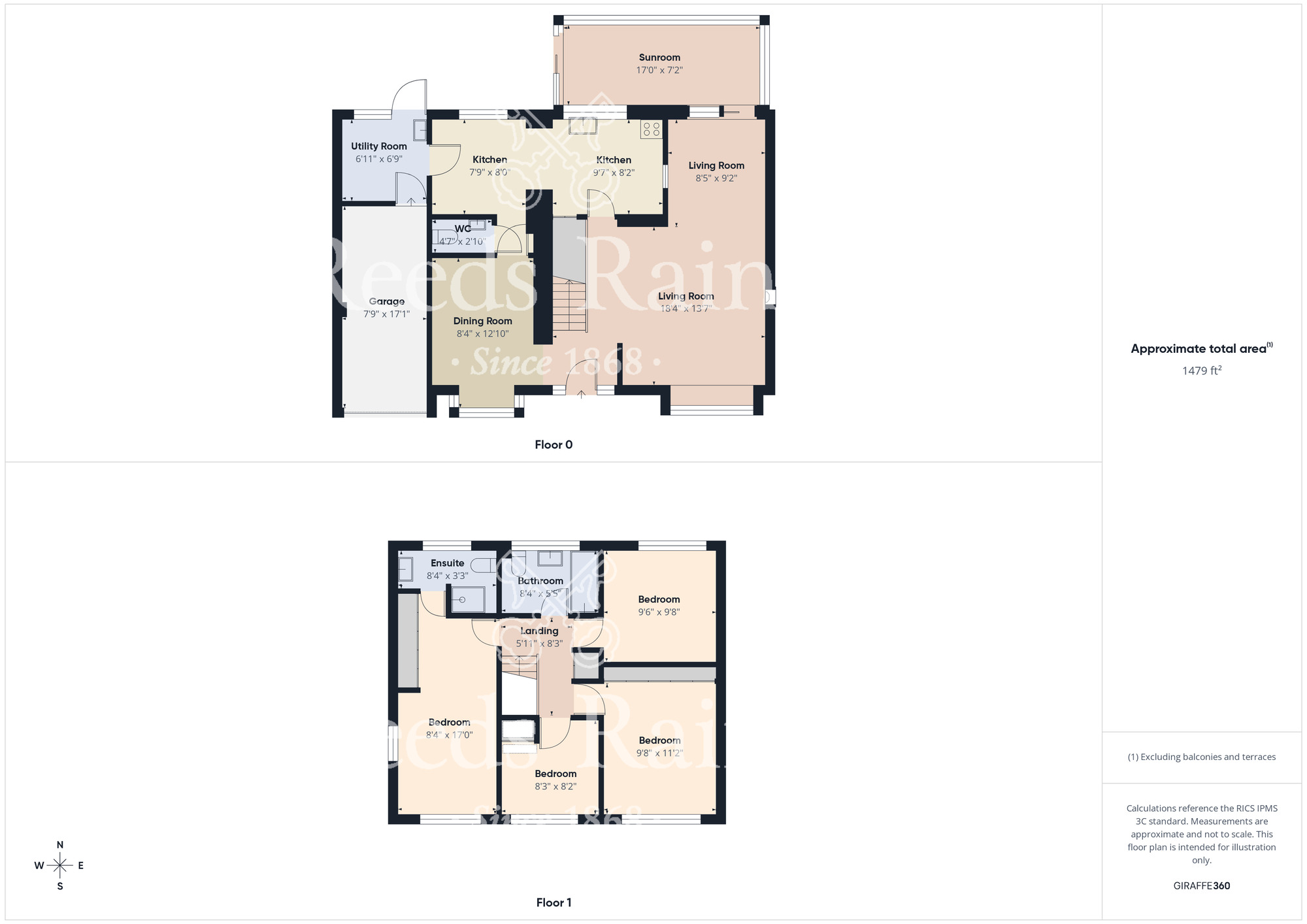Floorplan of 4 bedroom Detached House for sale, Aldenham Road, Guisborough, North Yorkshire, TS14