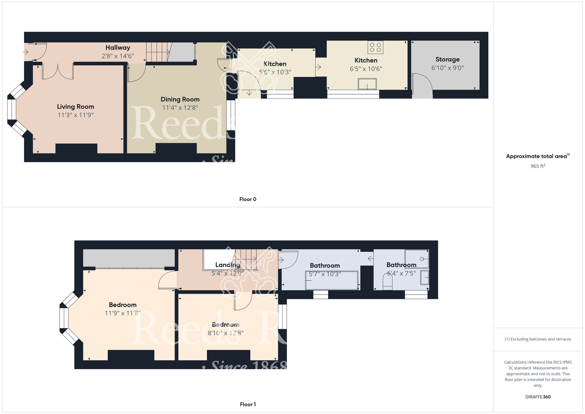 Floorplan of 2 bedroom Mid Terrace House for sale, Westgate, Guisborough, North Yorkshire, TS14