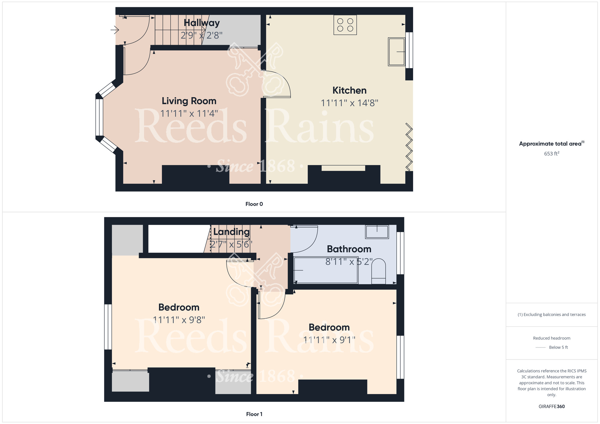 Floorplan of 2 bedroom Mid Terrace House for sale, Walton Terrace, Guisborough, North Yorkshire, TS14