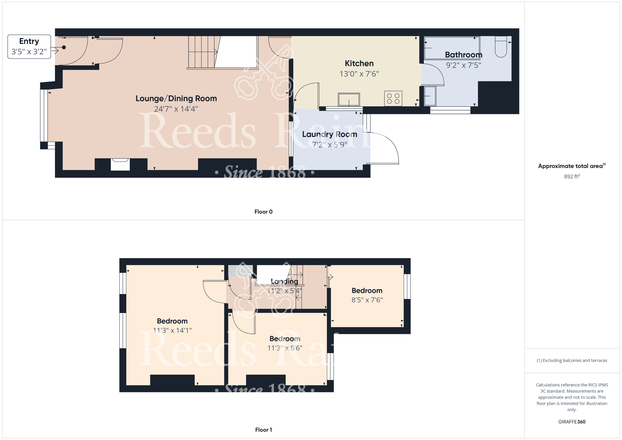 Floorplan of 3 bedroom Mid Terrace House for sale, Allison Street, Guisborough, North Yorkshire, TS14