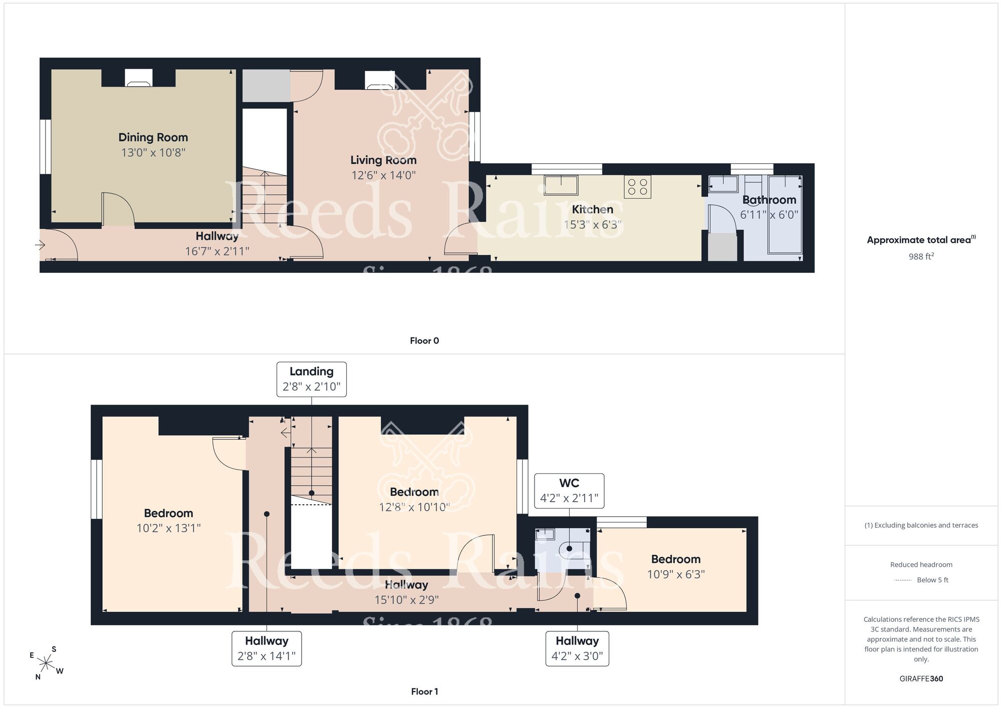 Floorplan of 3 bedroom Mid Terrace House for sale, Bennison Street, Guisborough, North Yorkshire, TS14