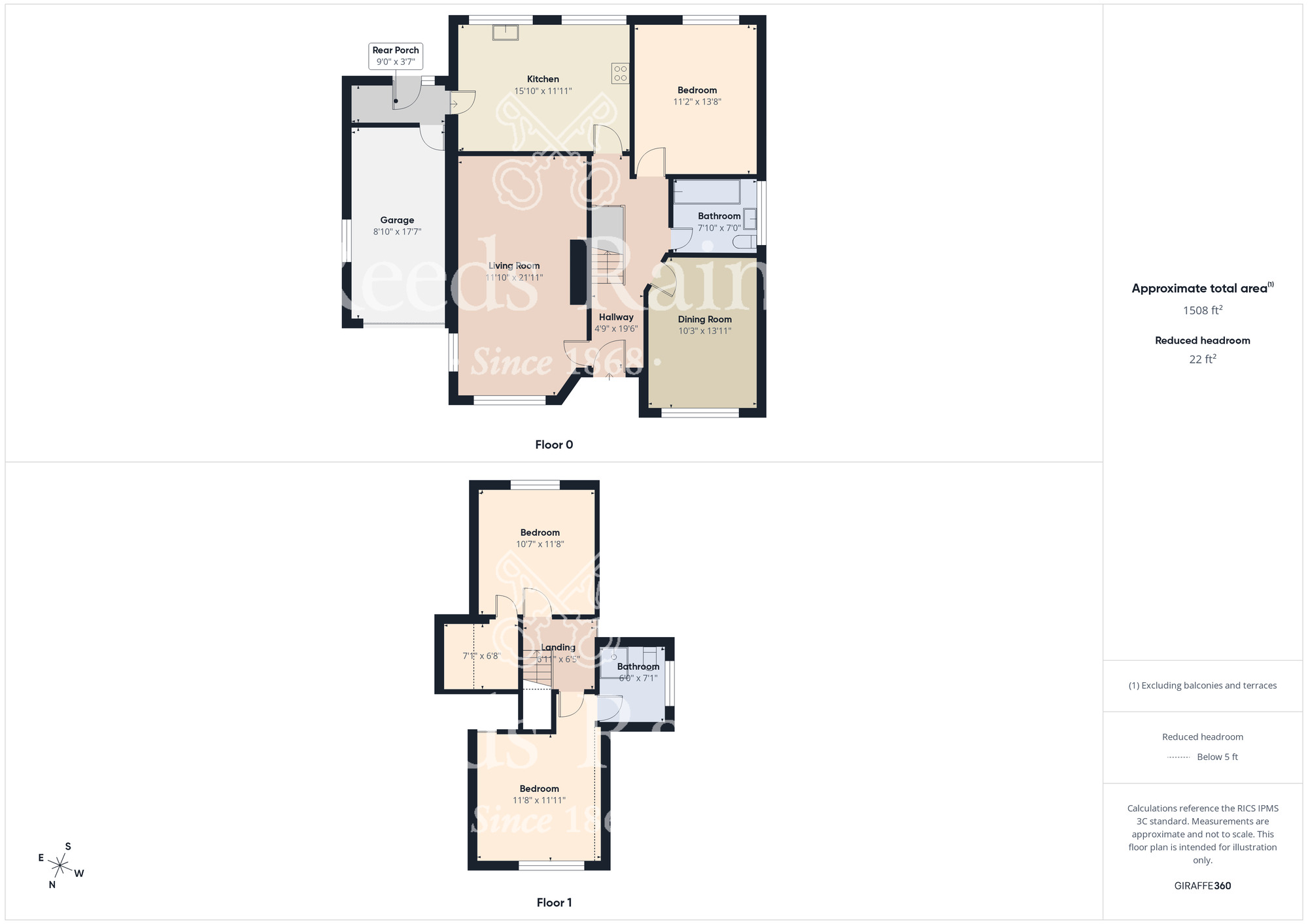 Floorplan of 4 bedroom Detached Bungalow for sale, Morton Close, Guisborough, North Yorkshire, TS14