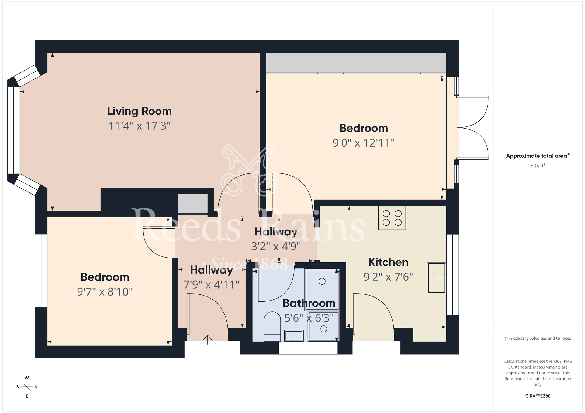 Floorplan of 2 bedroom Semi Detached Bungalow for sale, Pennine Way, Skelton-in-Cleveland, North Yorkshire, TS12