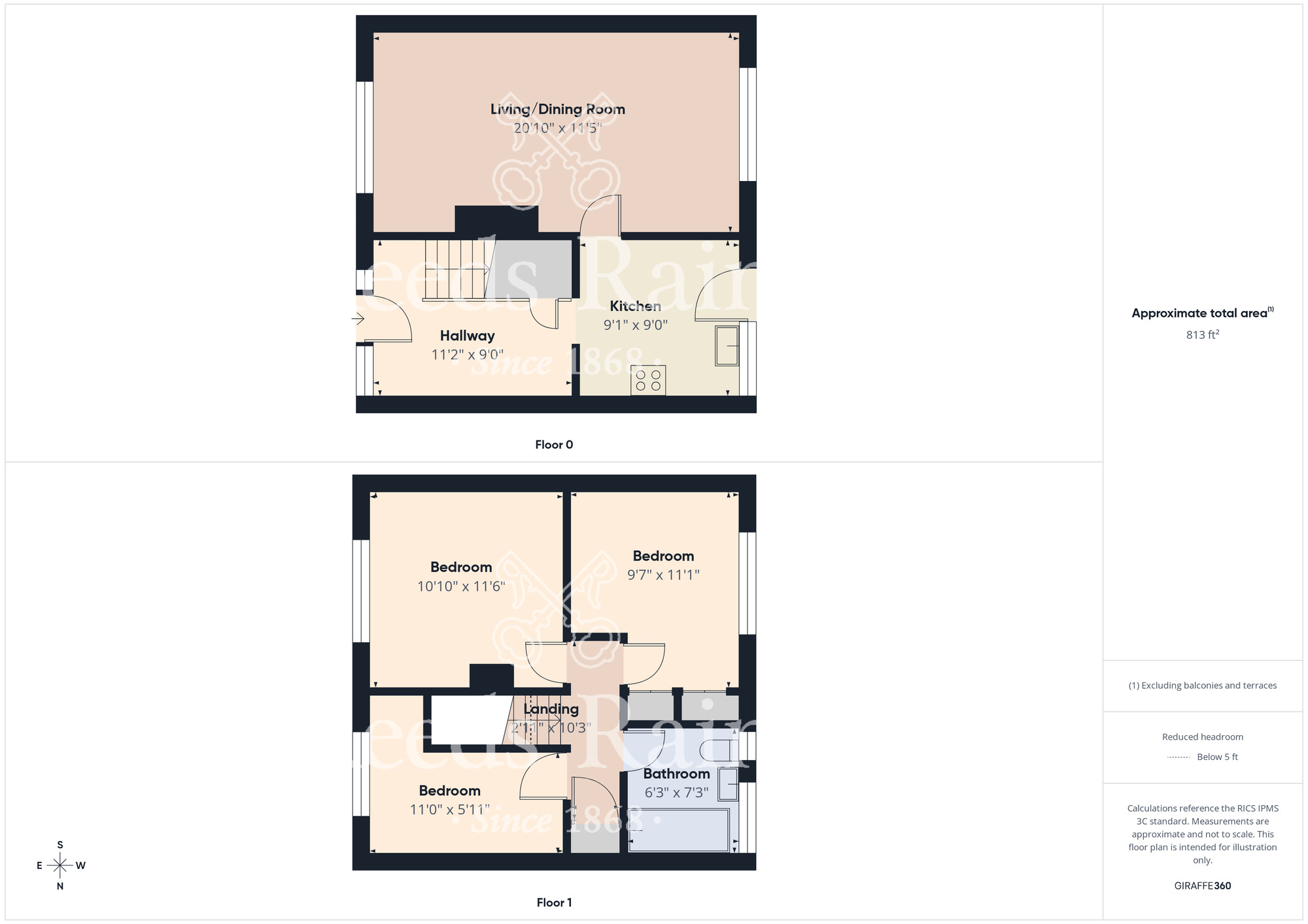 Floorplan of 3 bedroom End Terrace House for sale, Warwick Road, Guisborough, North Yorkshire, TS14