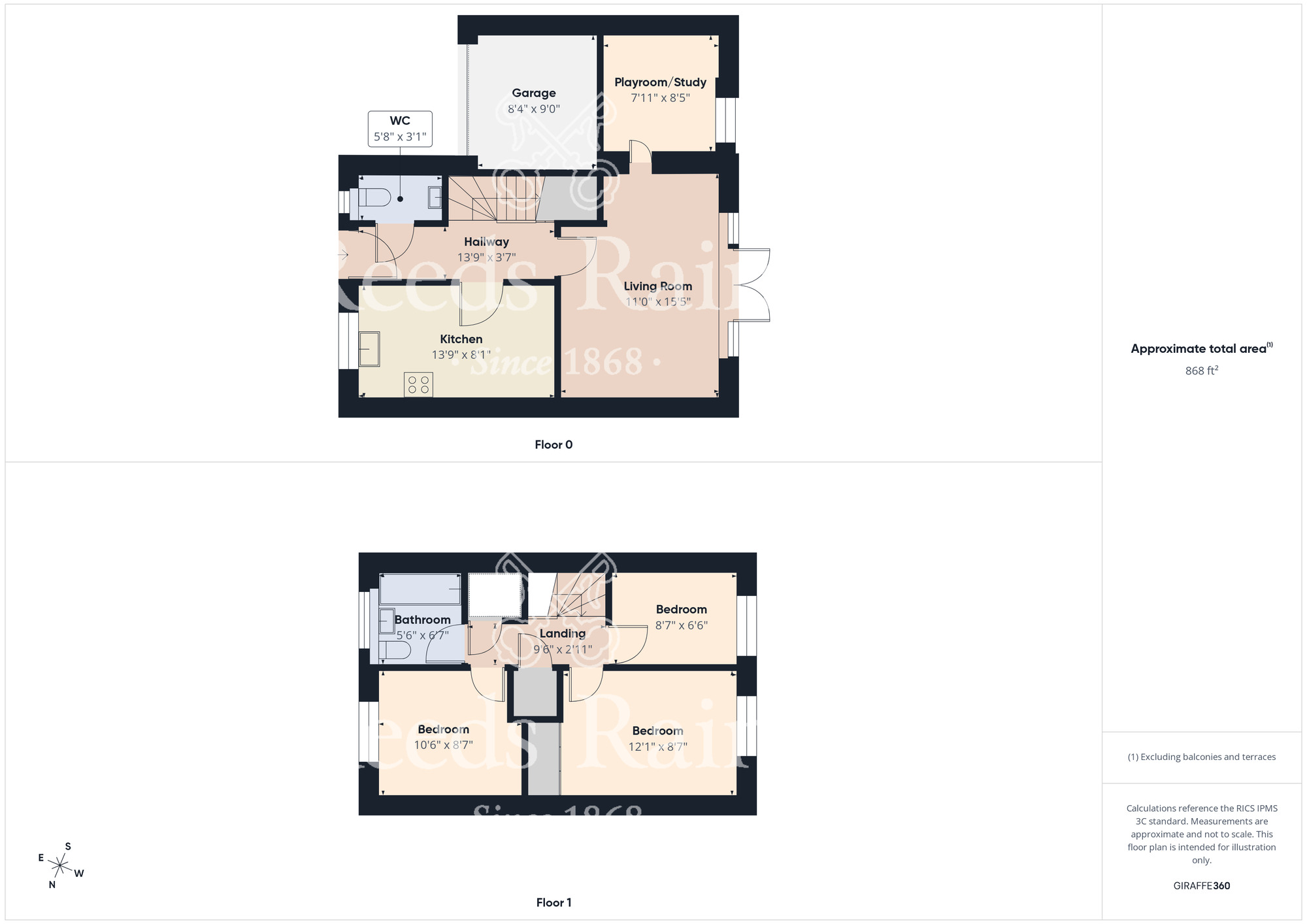 Floorplan of 3 bedroom Semi Detached House for sale, Glaisdale Road, Guisborough, North Yorkshire, TS14