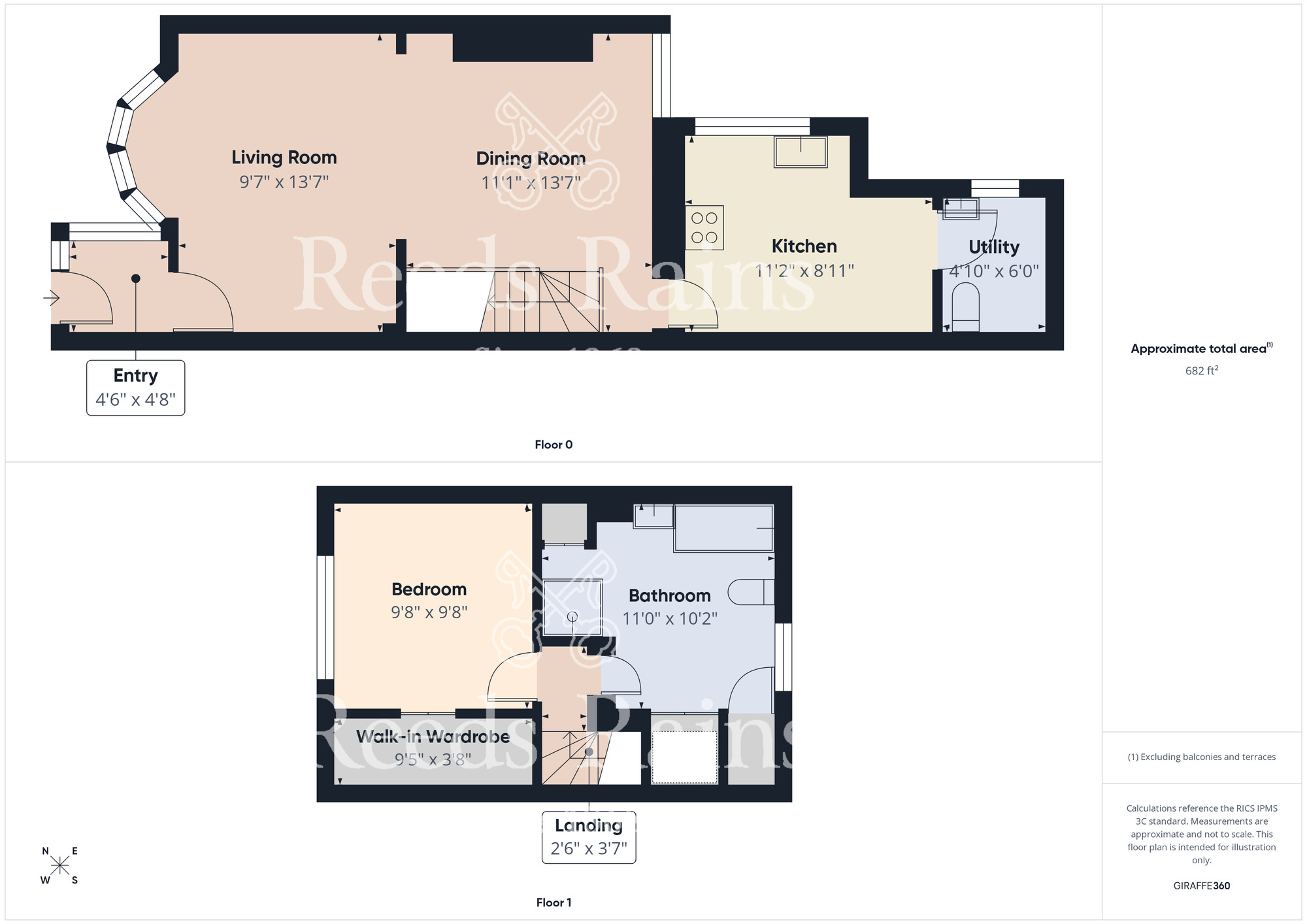 Floorplan of 1 bedroom Mid Terrace Property for sale, Boosbeck, Saltburn-by-the-Sea, North Yorkshire, TS12
