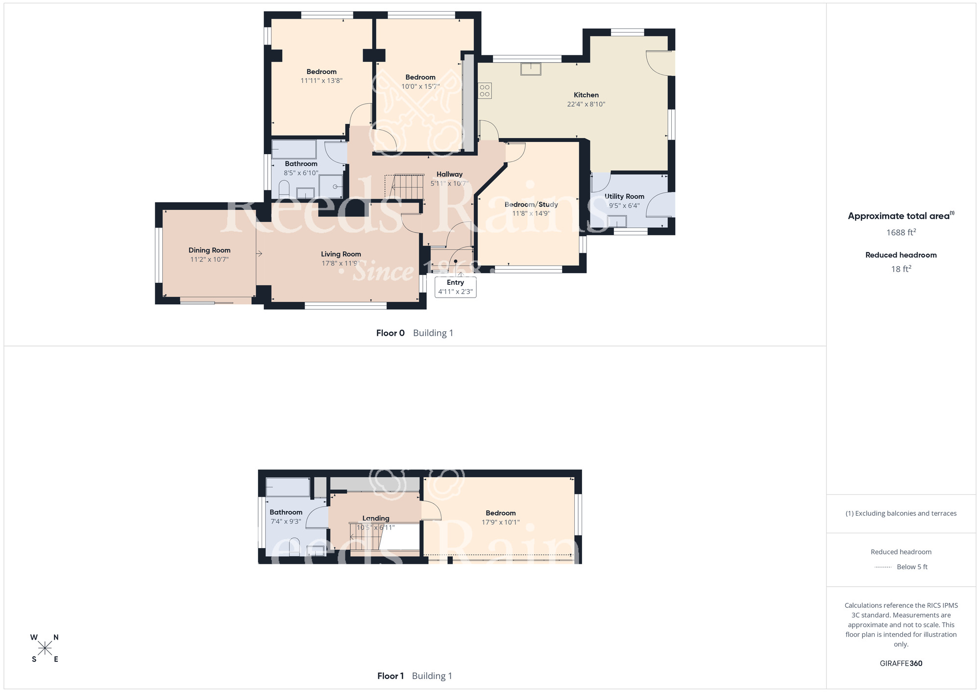 Floorplan of 4 bedroom Detached Bungalow for sale, Park Rise, Great Ayton, North Yorkshire, TS9