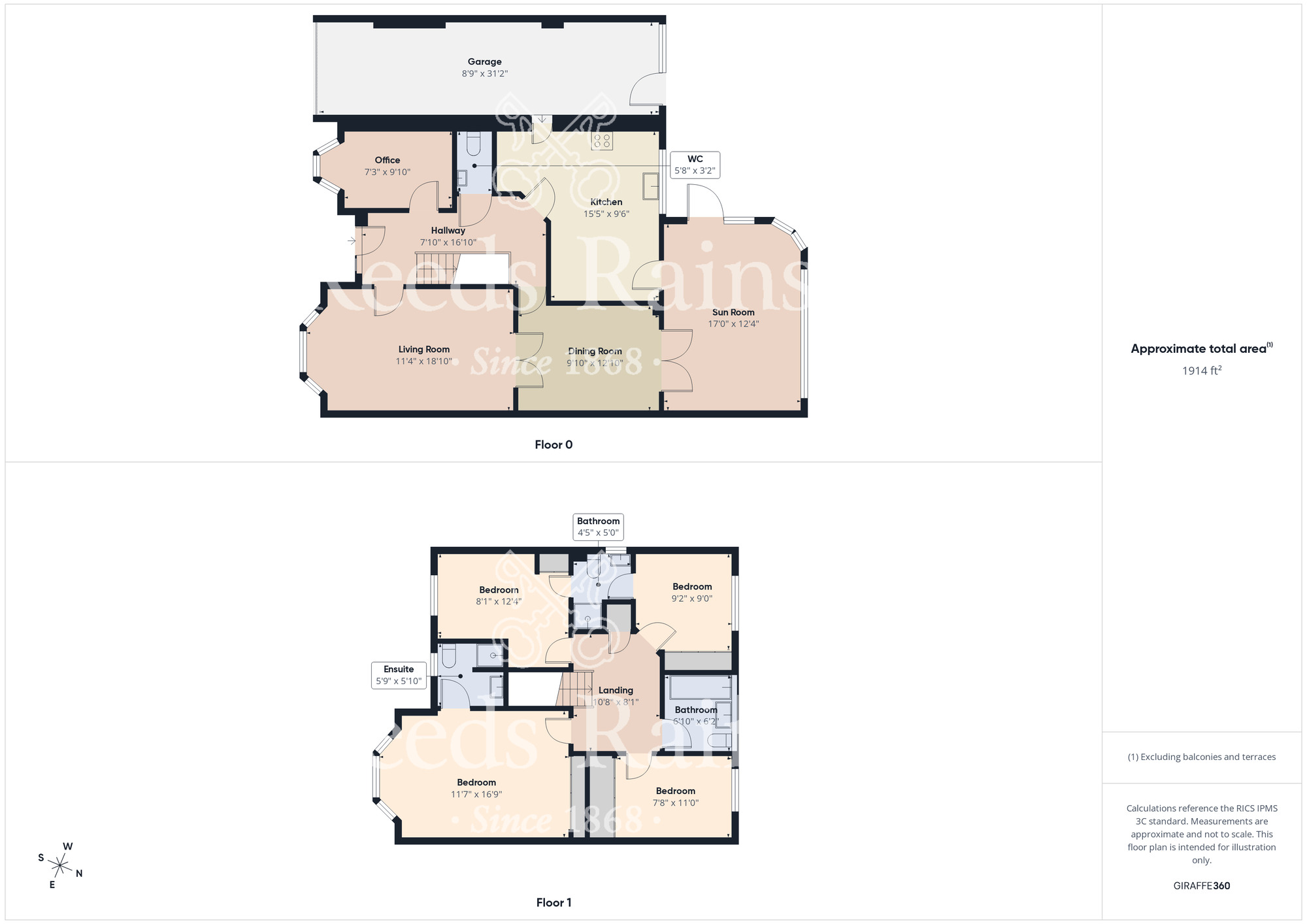 Floorplan of 4 bedroom Detached House for sale, Allerston Way, Guisborough, North Yorkshire, TS14