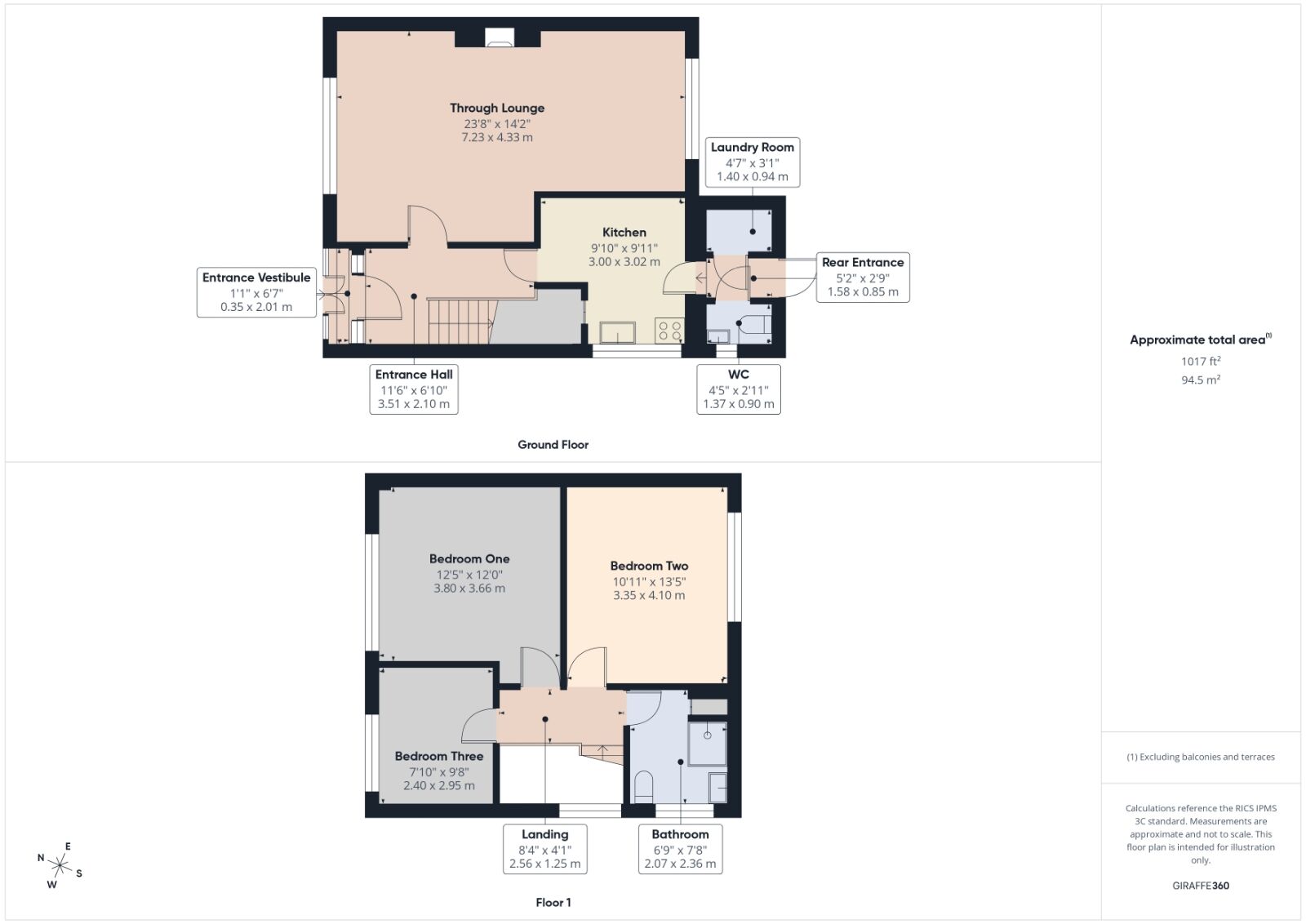 Floorplan of 3 bedroom Semi Detached House for sale, Fanacurt Road, Guisborough, North Yorkshire, TS14