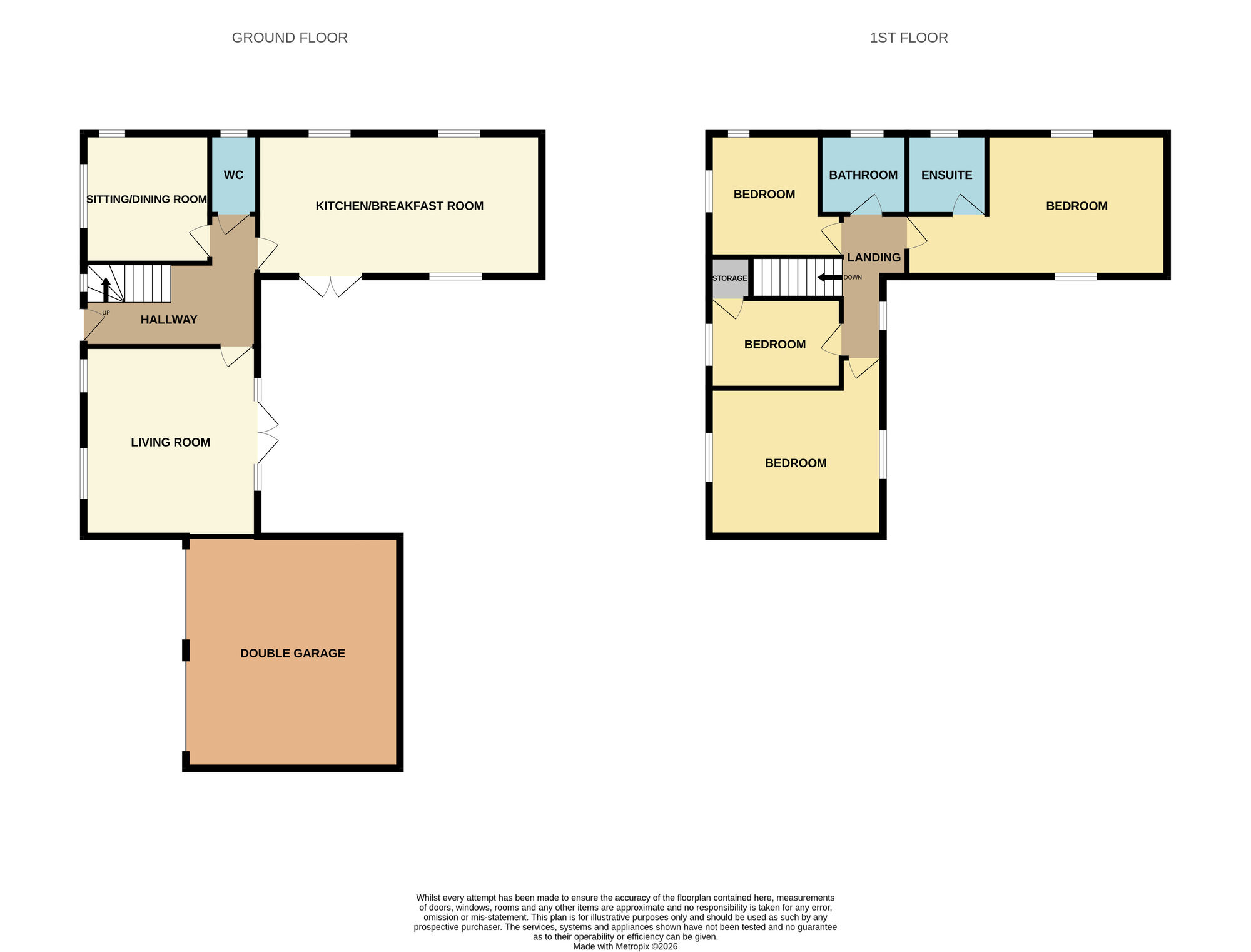 Floorplan of 4 bedroom Detached House for sale, Goldfinch Gardens, Guisborough, North Yorkshire, TS14