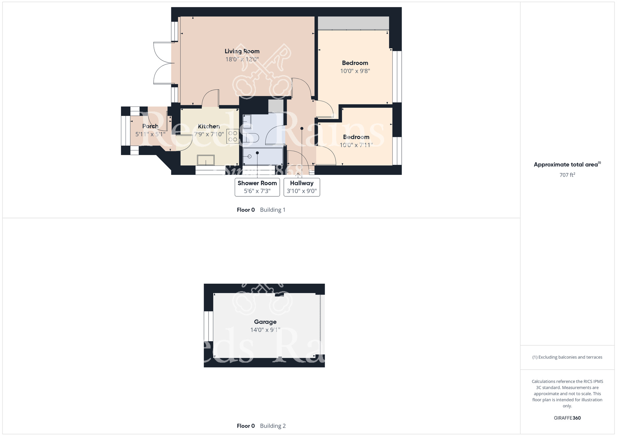 Floorplan of 2 bedroom Detached Bungalow for sale, Rosedale Crescent, Guisborough, North Yorkshire, TS14