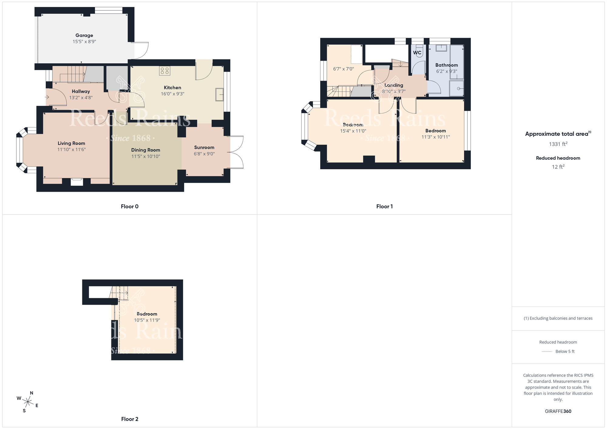 Floorplan of 3 bedroom Semi Detached House for sale, Severn Drive, Guisborough, North Yorkshire, TS14