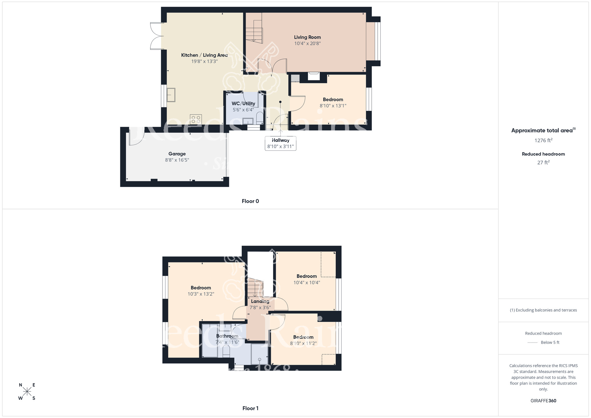 Floorplan of 4 bedroom Semi Detached Bungalow for sale, Balmoral Road, Lingdale, North Yorkshire, TS12