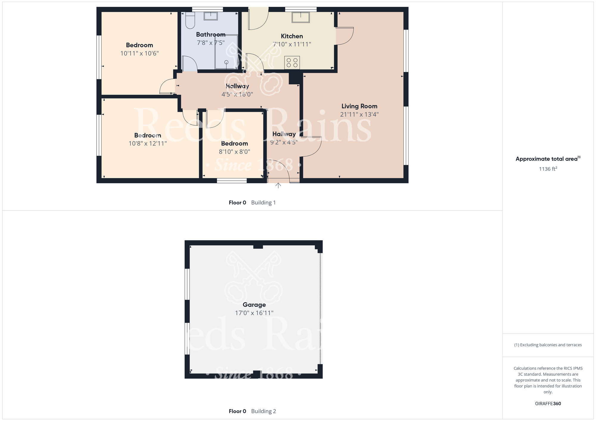 Floorplan of 3 bedroom Detached Bungalow for sale, Meadowlands Close, Easington, North Yorkshire, TS13