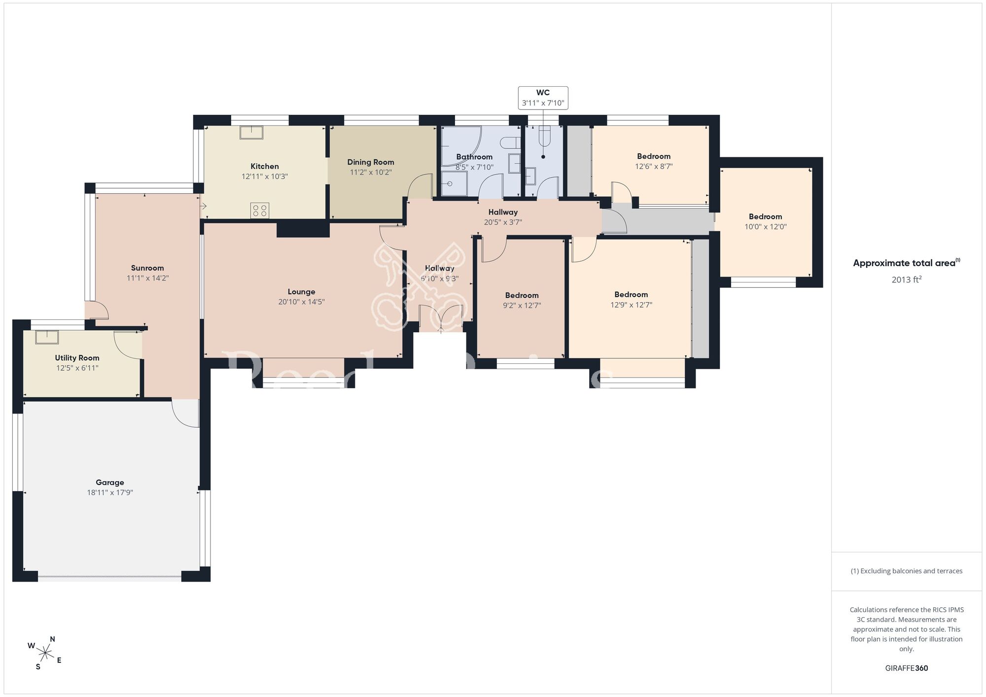 Floorplan of 4 bedroom Detached Bungalow for sale, Dovecote Close, Marske-by-the-Sea, North Yorkshire, TS11