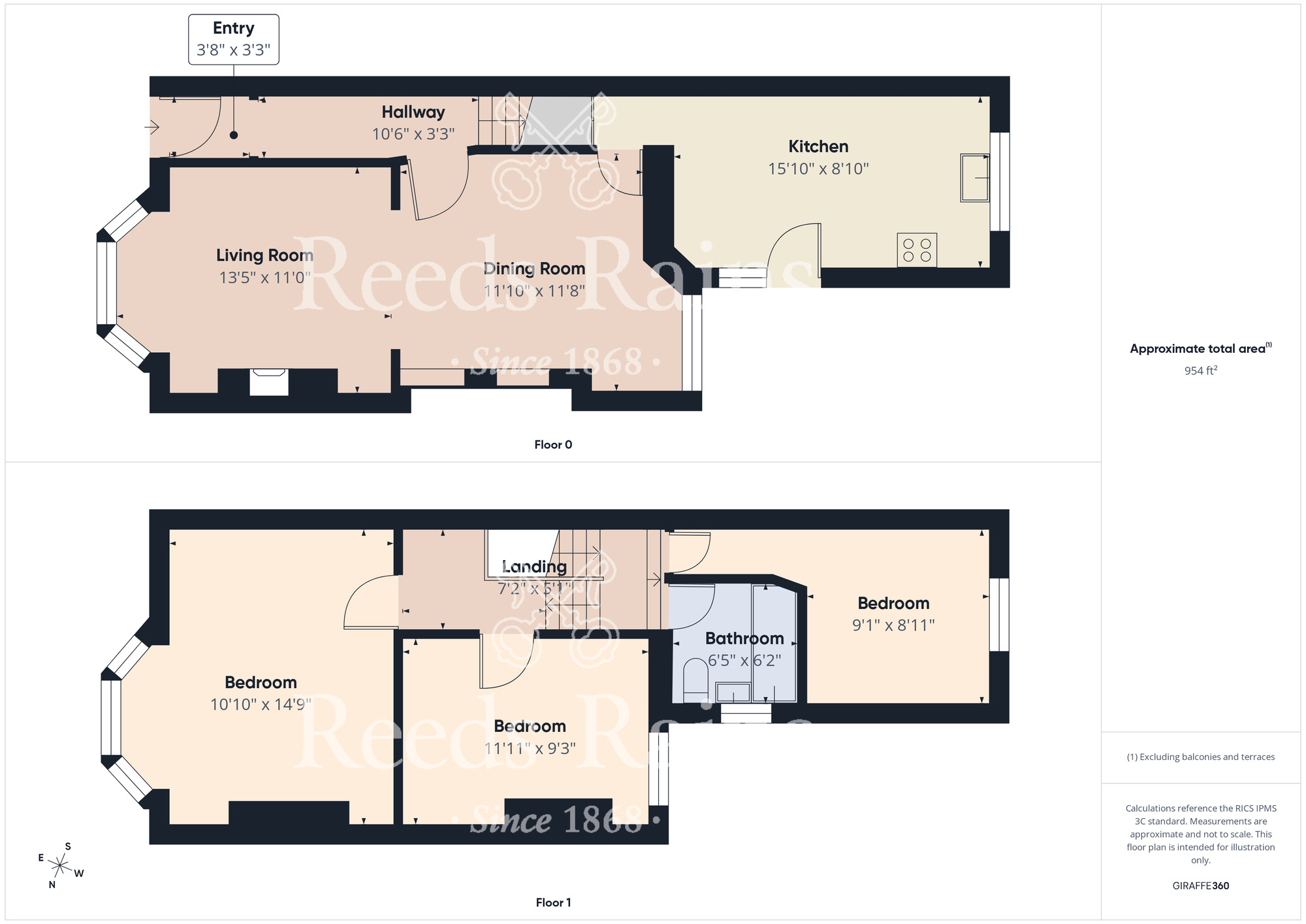 Floorplan of 3 bedroom Mid Terrace House for sale, Hedley Street, Guisborough, North Yorkshire, TS14