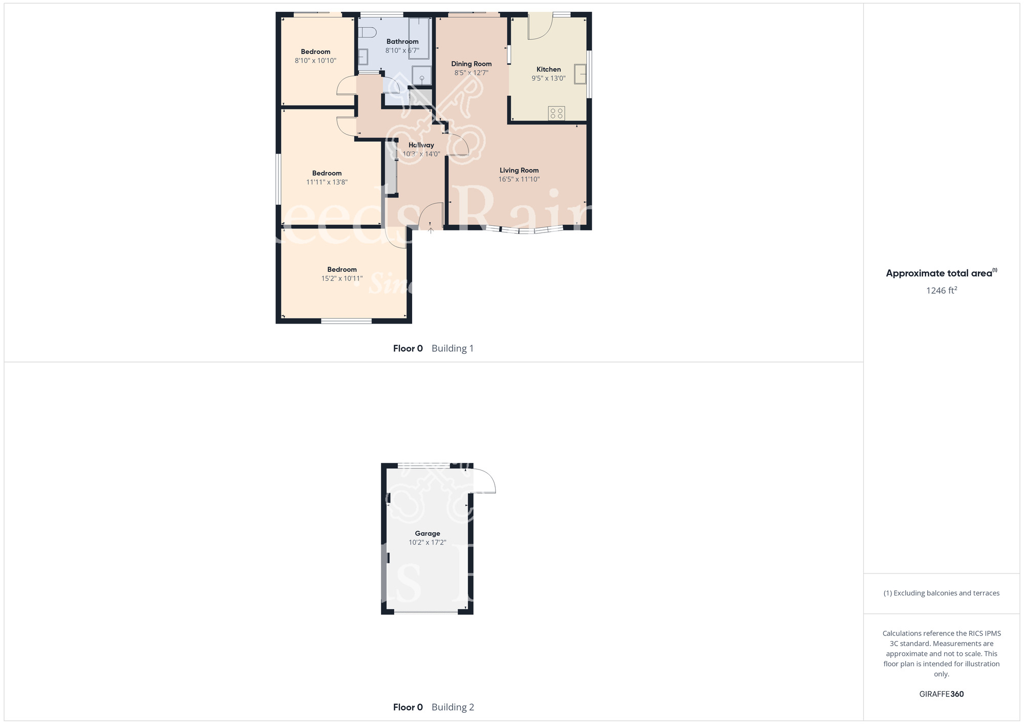 Floorplan of 3 bedroom Detached Bungalow for sale, Turnberry Drive, New Marske, North Yorkshire, TS11
