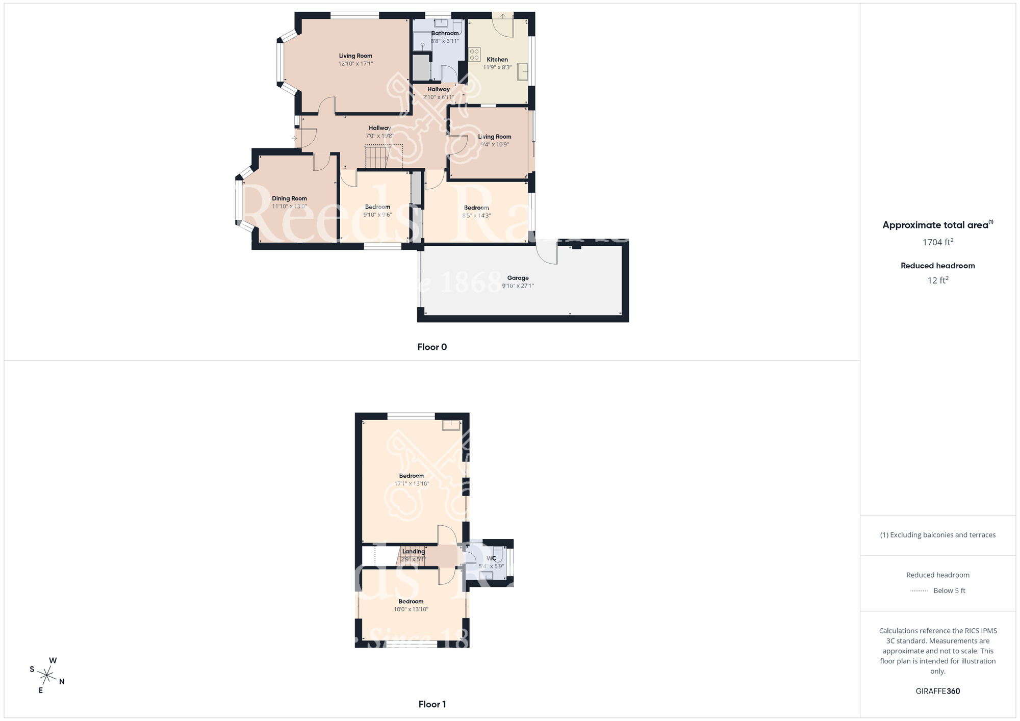 Floorplan of 4 bedroom Detached Bungalow for sale, Thames Avenue, Guisborough, North Yorkshire, TS14
