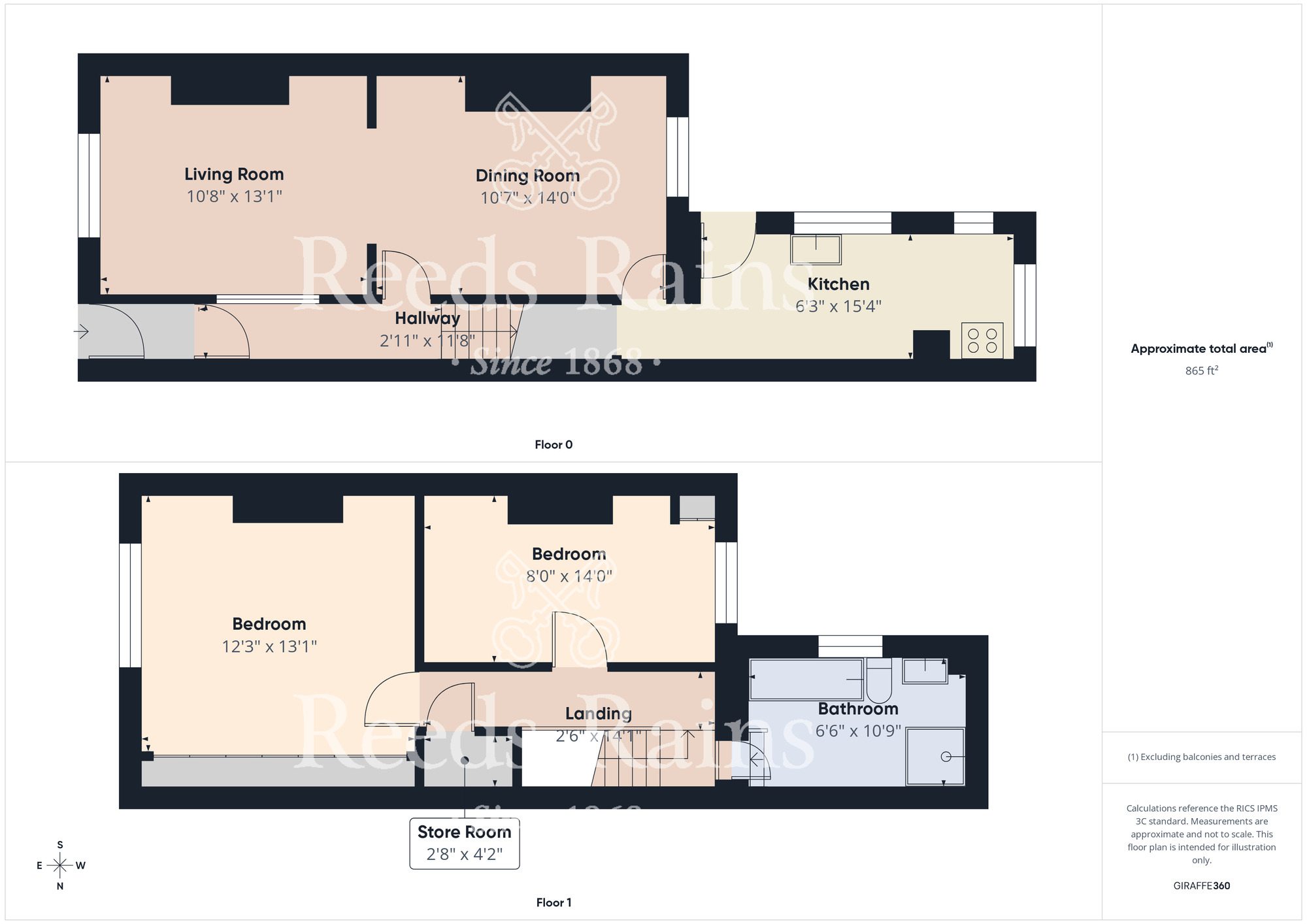 Floorplan of 2 bedroom Mid Terrace House for sale, Bennison Street, Guisborough, North Yorkshire, TS14