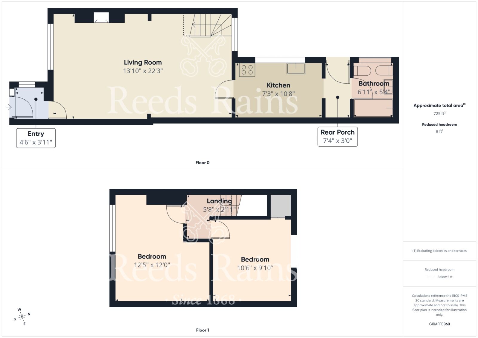 Floorplan of 2 bedroom Mid Terrace House for sale, Margrove Park, Boosbeck, North Yorkshire, TS12