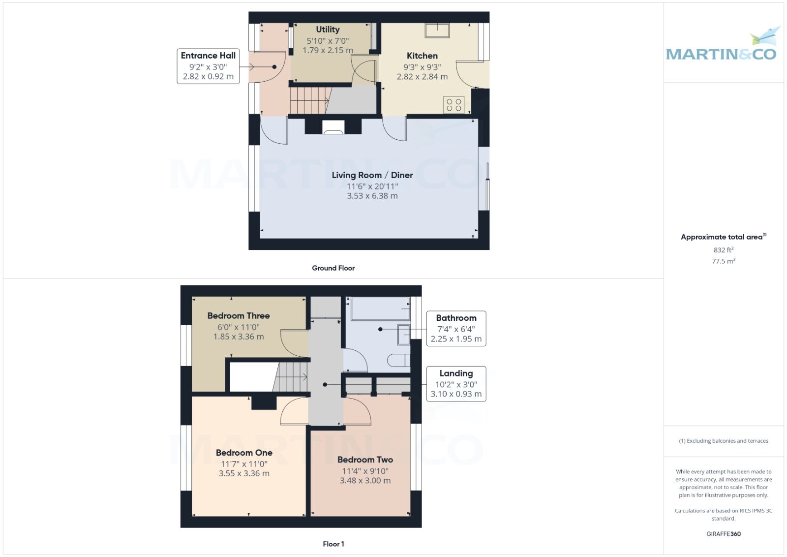 Floorplan of 3 bedroom Mid Terrace House for sale, Hereford Road, Guisborough, North Yorkshire, TS14