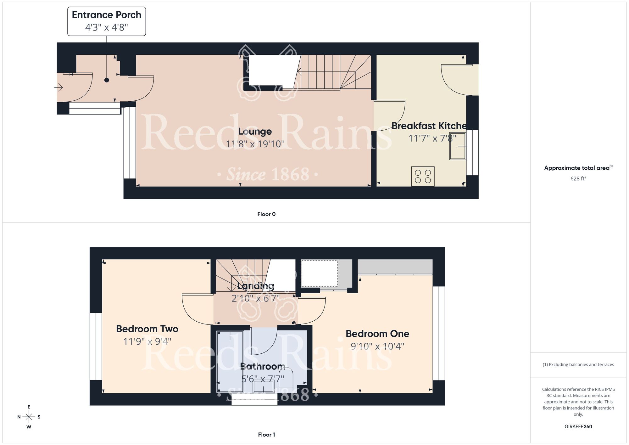 Floorplan of 2 bedroom Semi Detached House for sale, Roxby Avenue, Guisborough, North Yorkshire, TS14