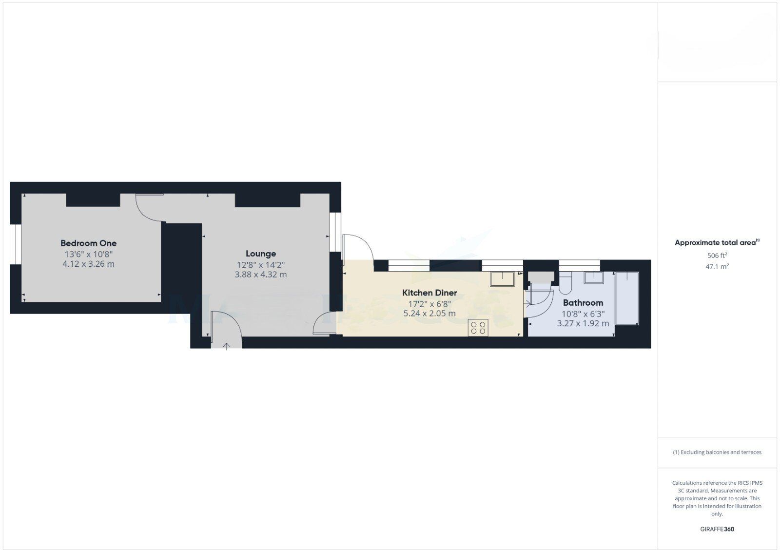 Floorplan of 1 bedroom Flat for sale, Bennison Street, Guisborough, North Yorkshire, TS14