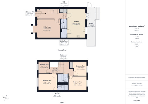 Floorplan of 4 bedroom Detached House for sale, Corby Dales Close, Saltburn-by-the-Sea, North Yorkshire, TS12