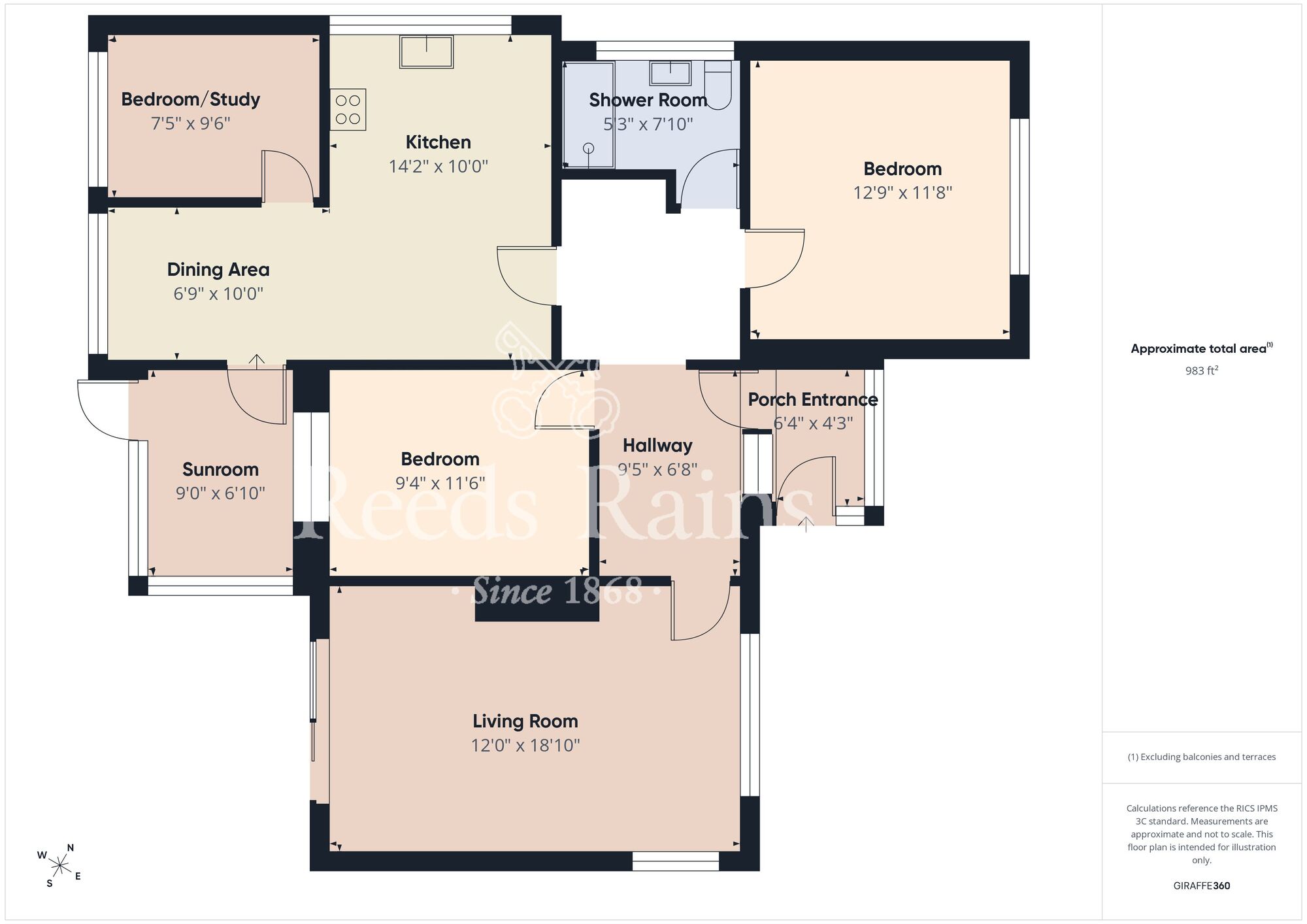 Floorplan of 3 bedroom Detached Bungalow for sale, St. Leonards Road, Guisborough, North Yorkshire, TS14
