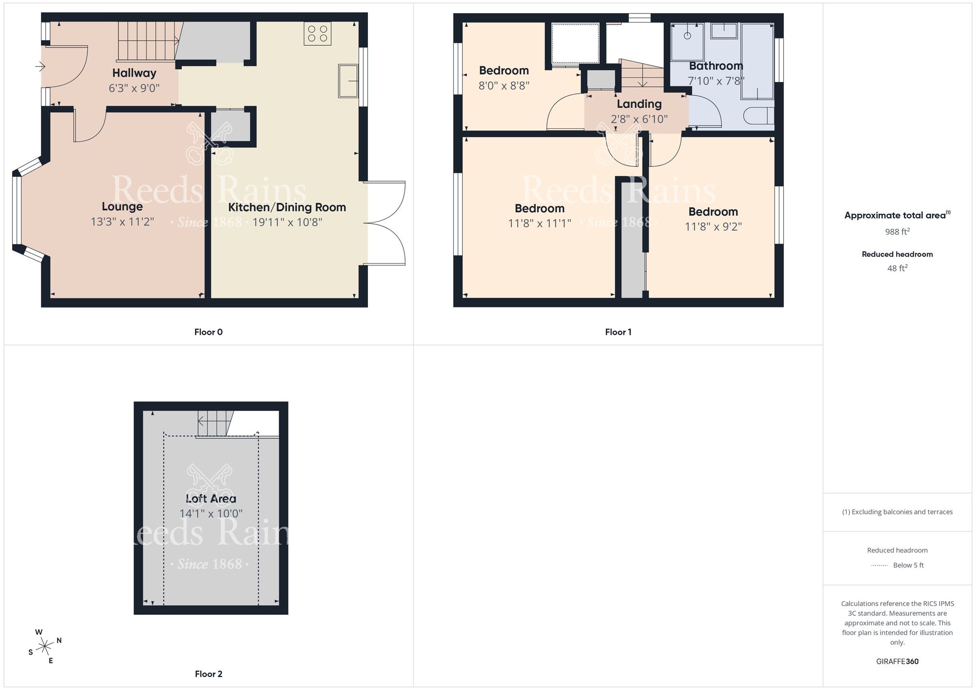 Floorplan of 3 bedroom End Terrace House for sale, St. Michaels Close, Liverton, North Yorkshire, TS13