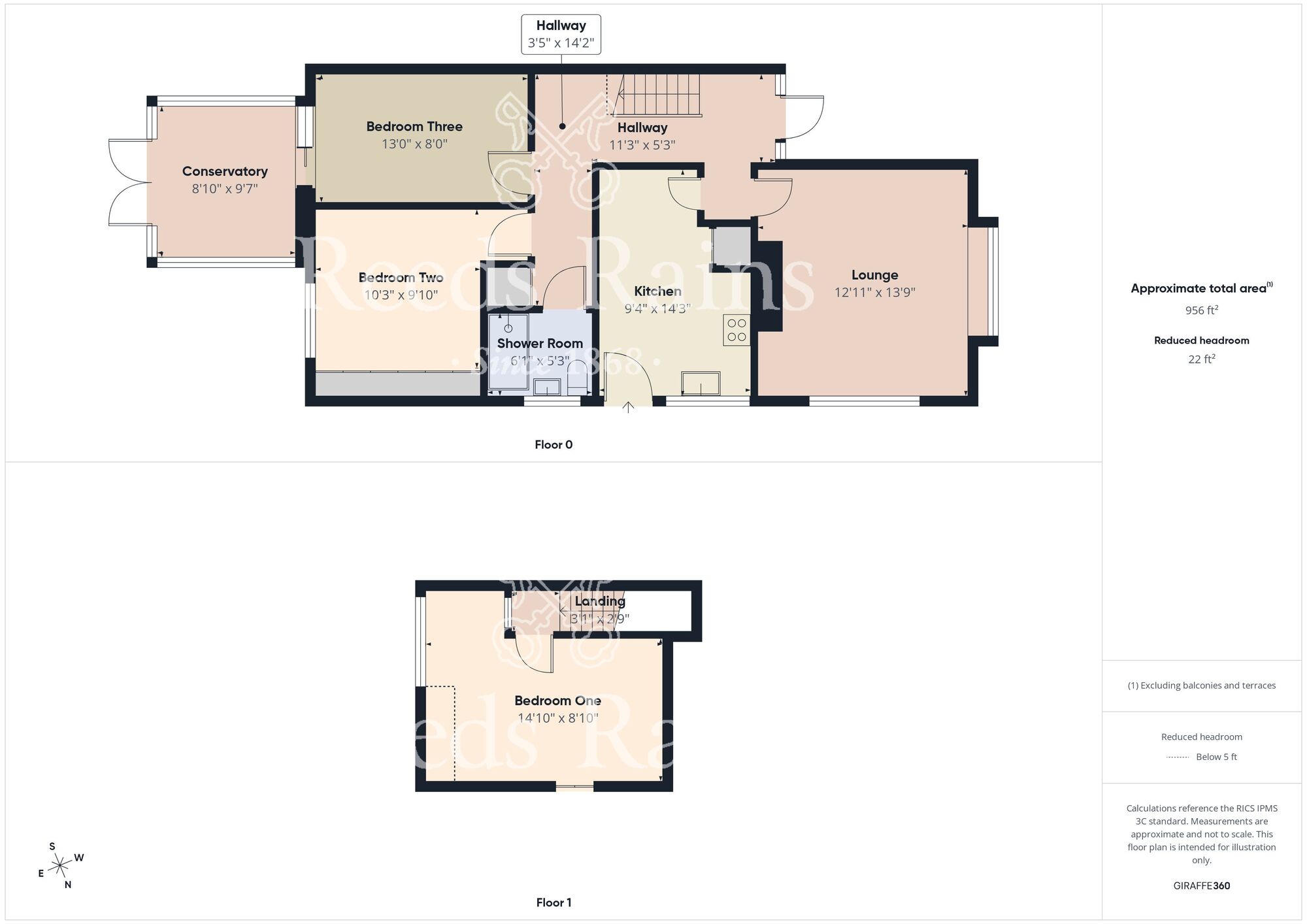 Floorplan of 3 bedroom Semi Detached Bungalow for sale, Thames Avenue, Guisborough, North Yorkshire, TS14