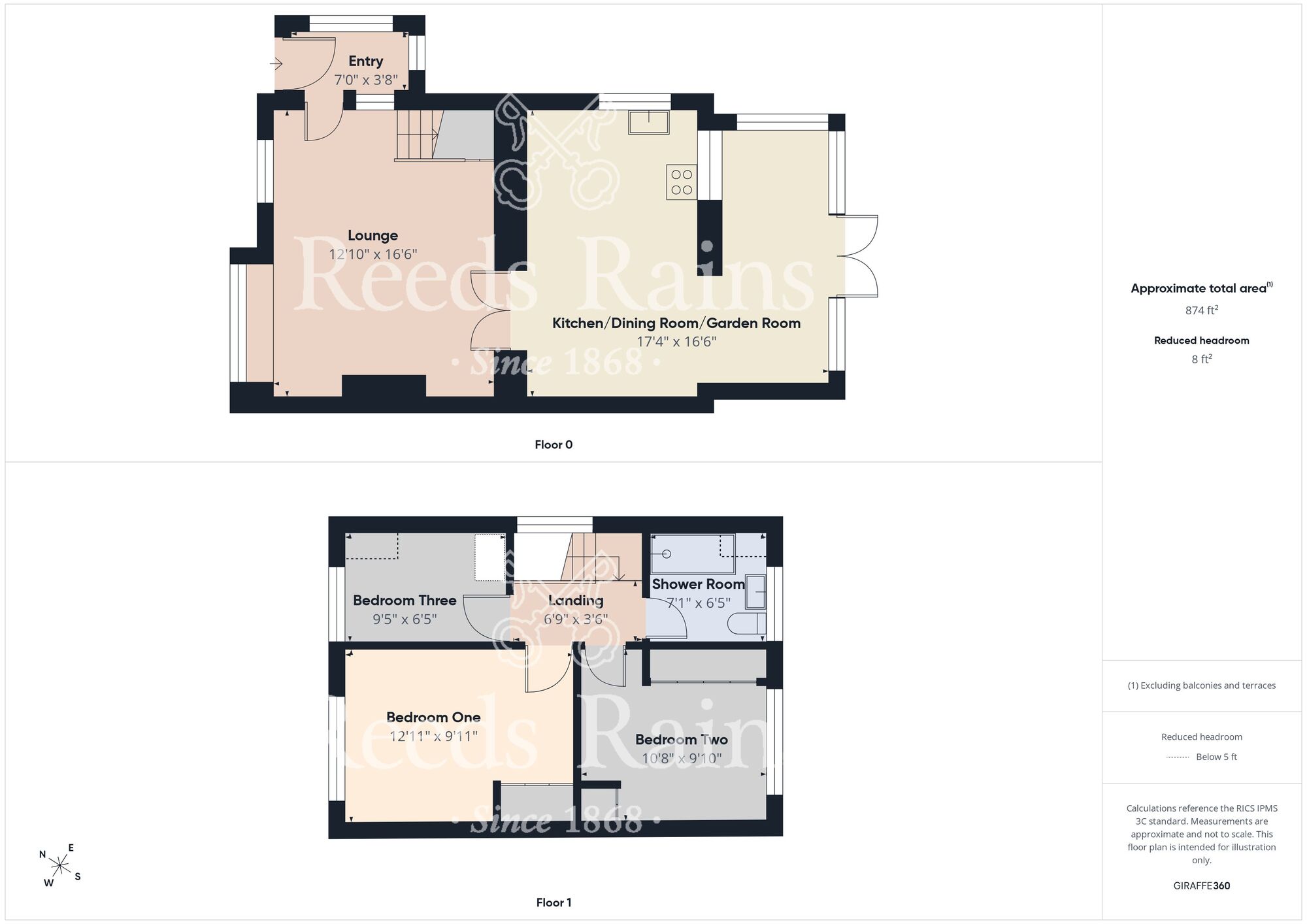 Floorplan of 3 bedroom Semi Detached House for sale, Whitby Avenue, Guisborough, North Yorkshire, TS14