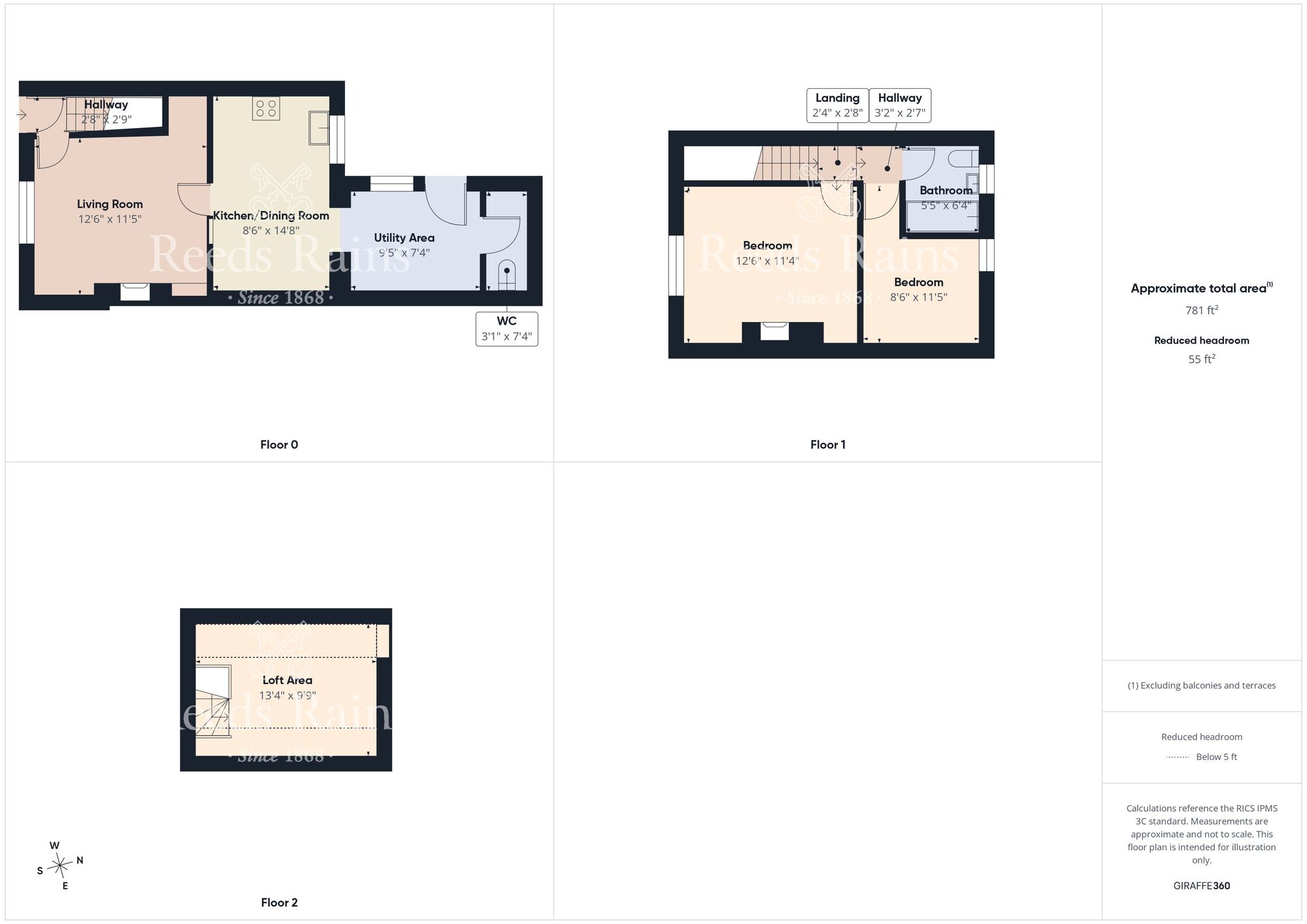 Floorplan of 2 bedroom End Terrace House for sale, Belmont Terrace, Guisborough, North Yorkshire, TS14