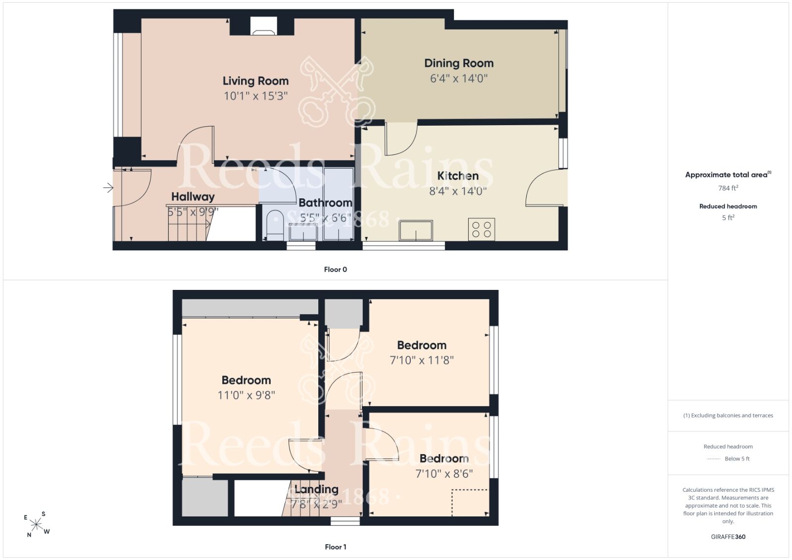 Floorplan of 3 bedroom Semi Detached House for sale, Whitby Avenue, Guisborough, North Yorkshire, TS14