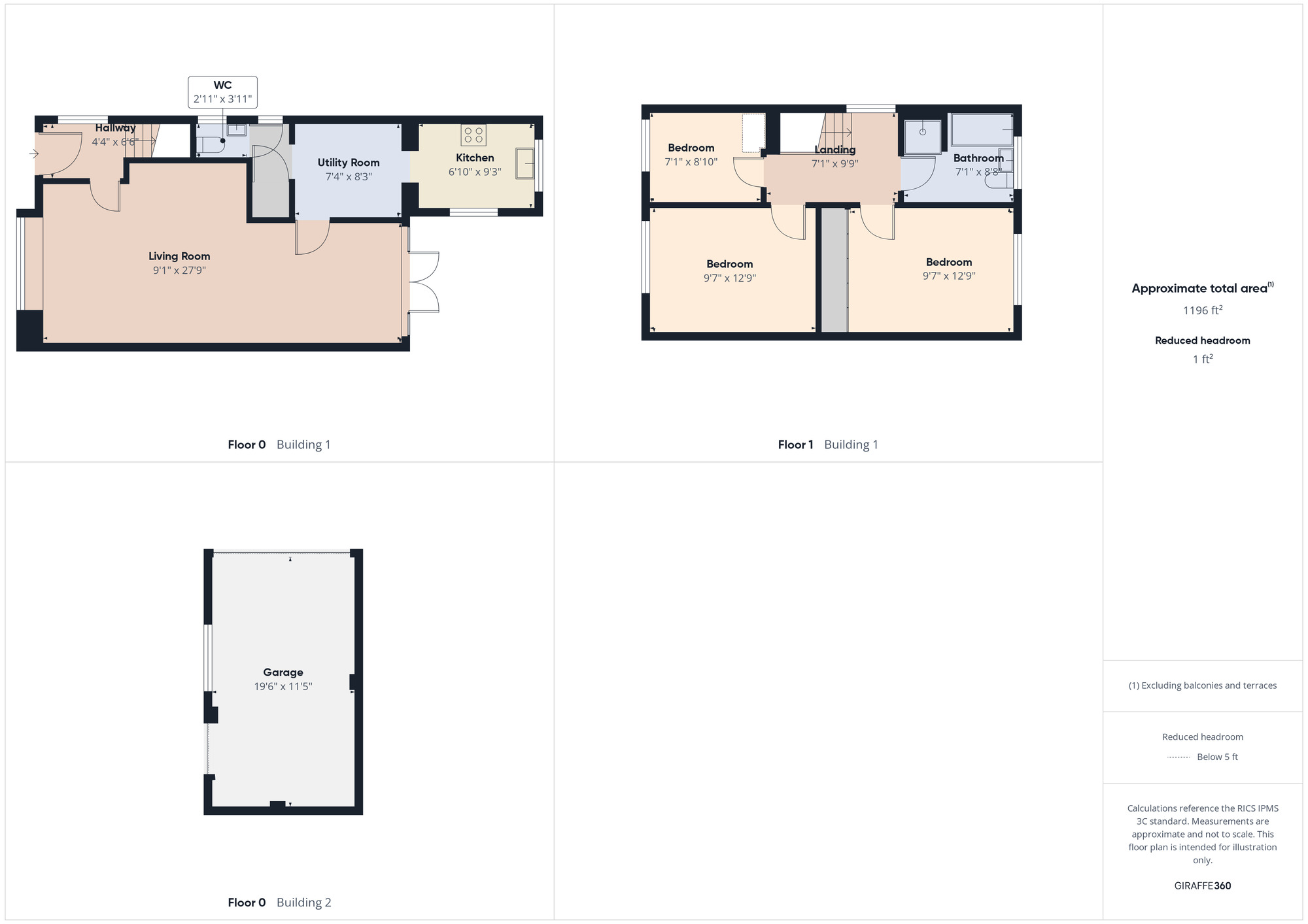 Floorplan of 3 bedroom Semi Detached House for sale, Lauderdale Drive, Guisborough, North Yorkshire, TS14