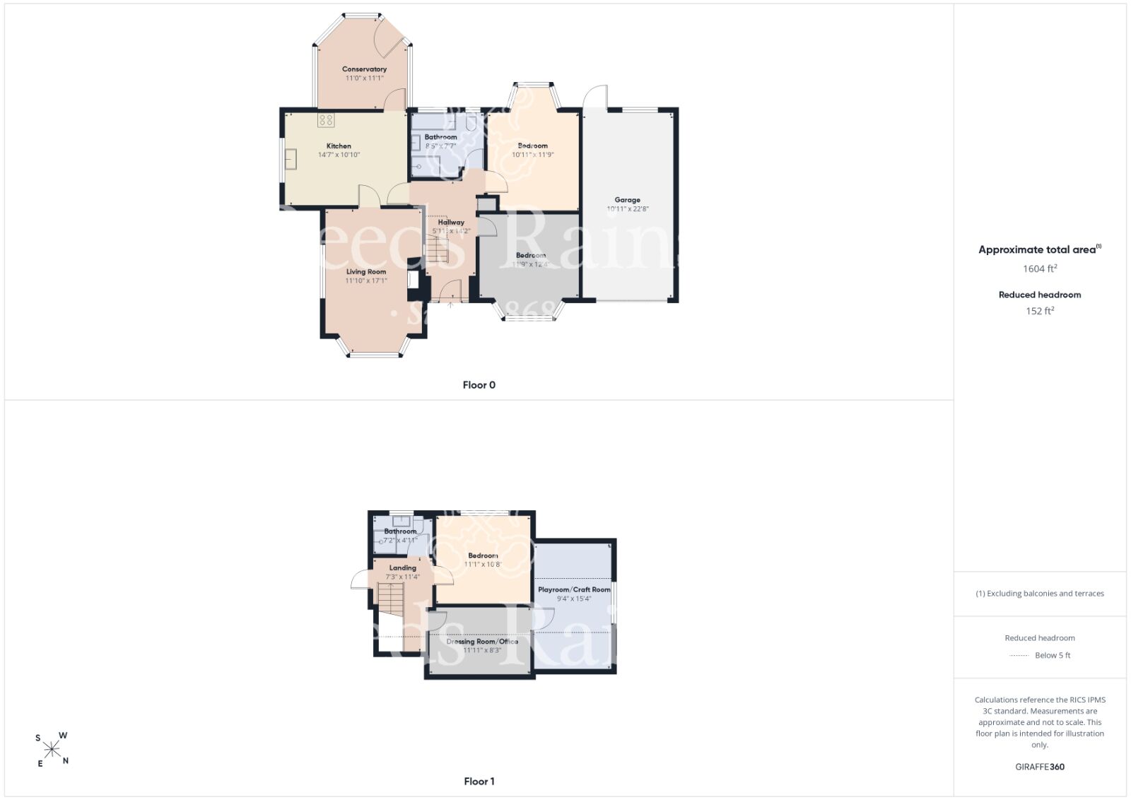 Floorplan of 3 bedroom Detached Bungalow for sale, Leven Road, Guisborough, North Yorkshire, TS14